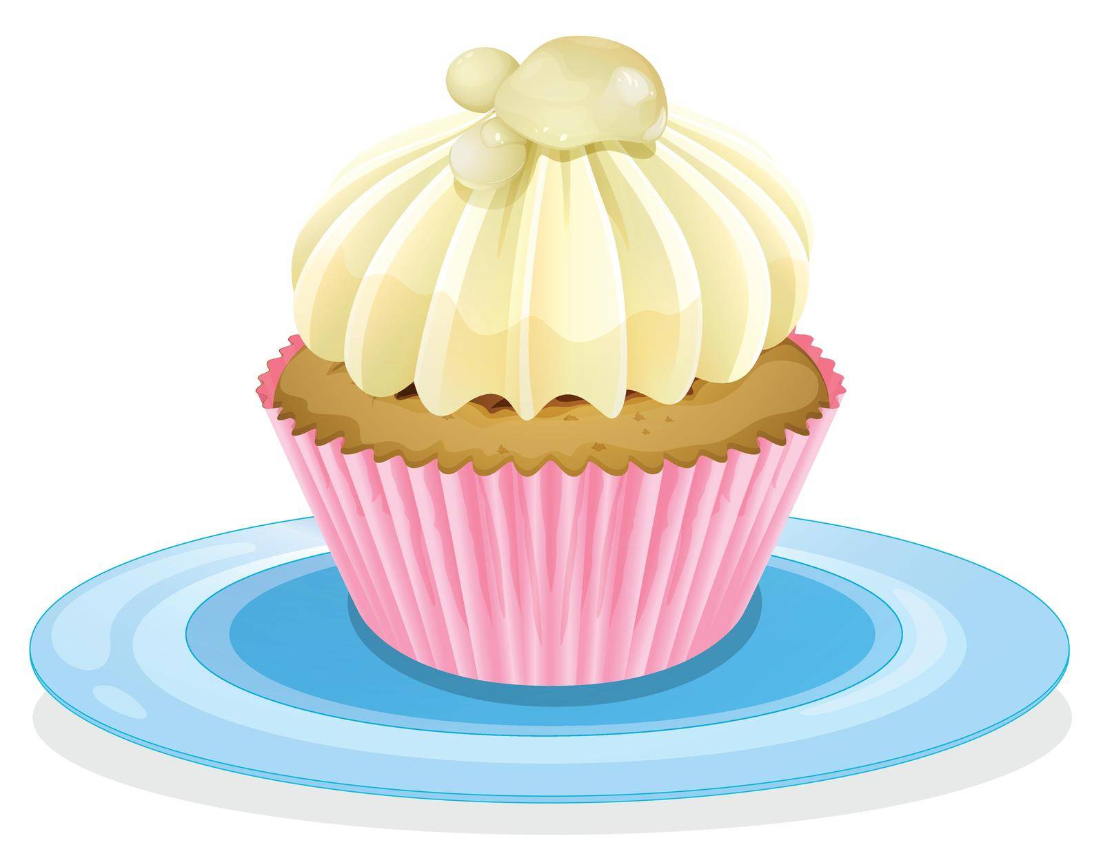illustration of a cupcake on a white background