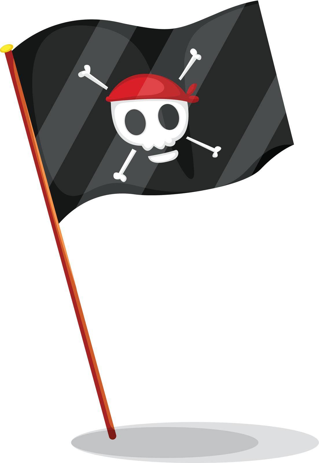 Illustration of a pirate flag