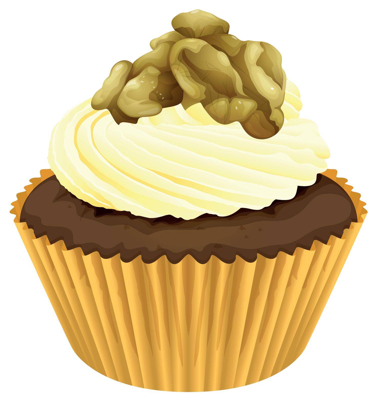 Illustration of an isolated cupcake