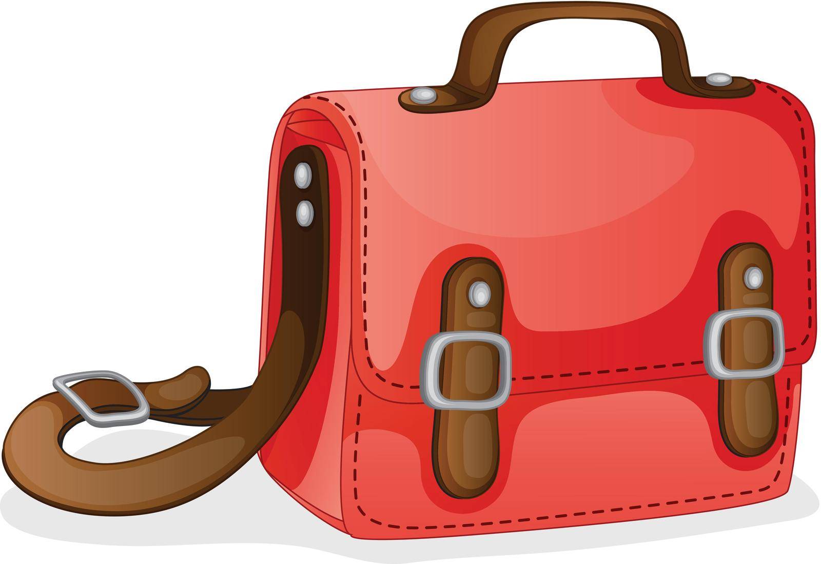 illustration of a red bag on a white background