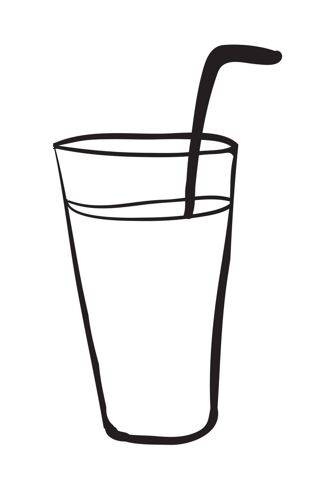 illustration of a glass on a white background