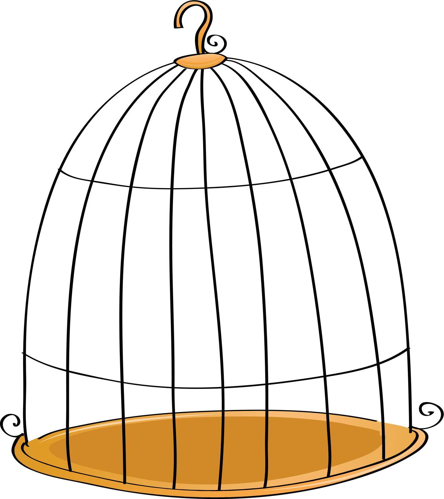 illustration of cage in a white background