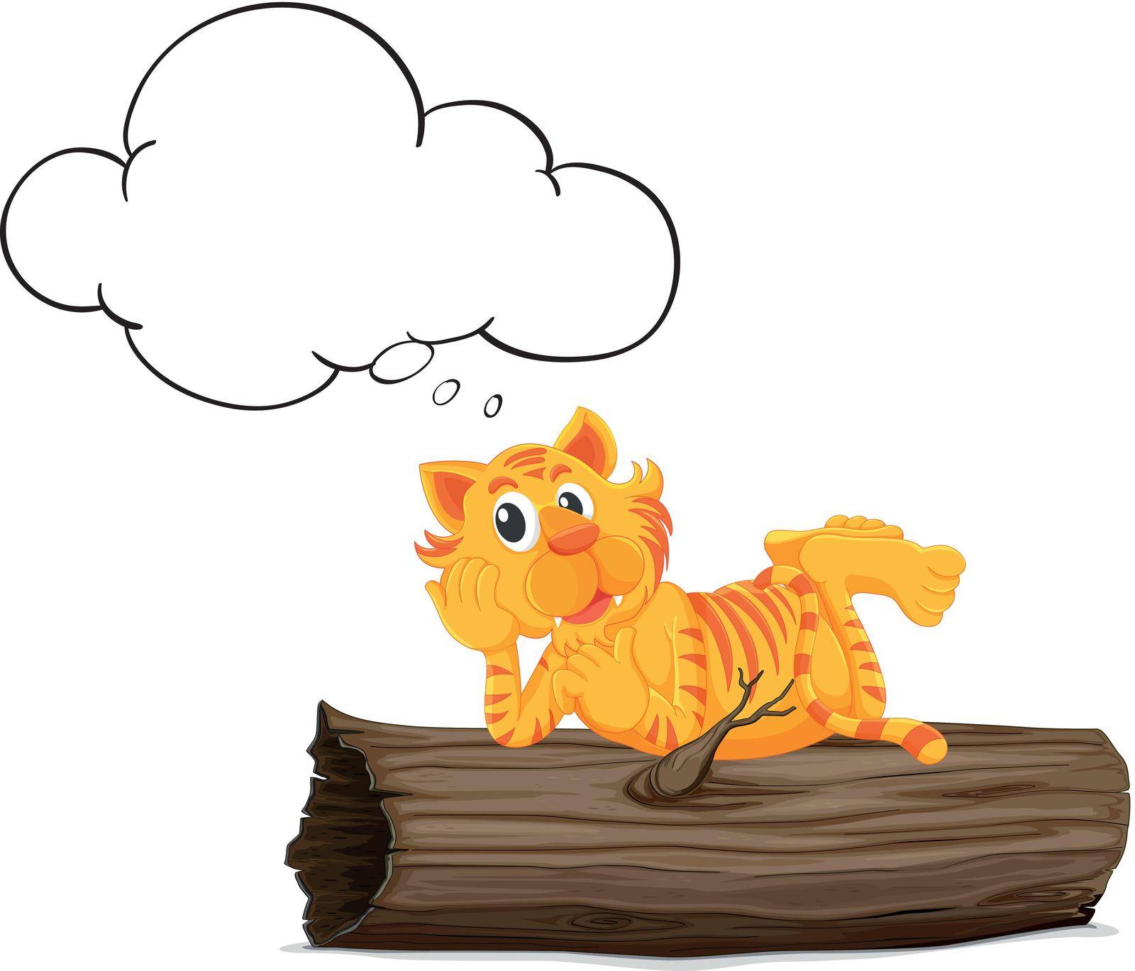 Illustration of a thinking tiger