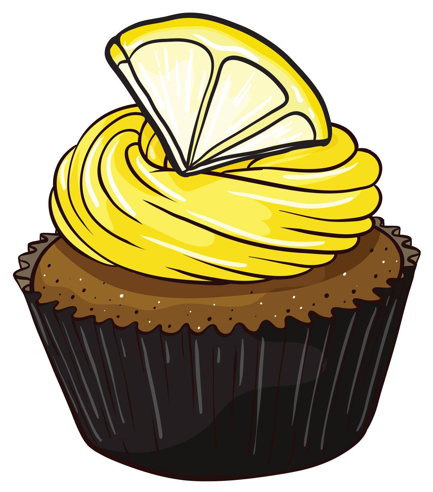Illustration of an isolated cupcake
