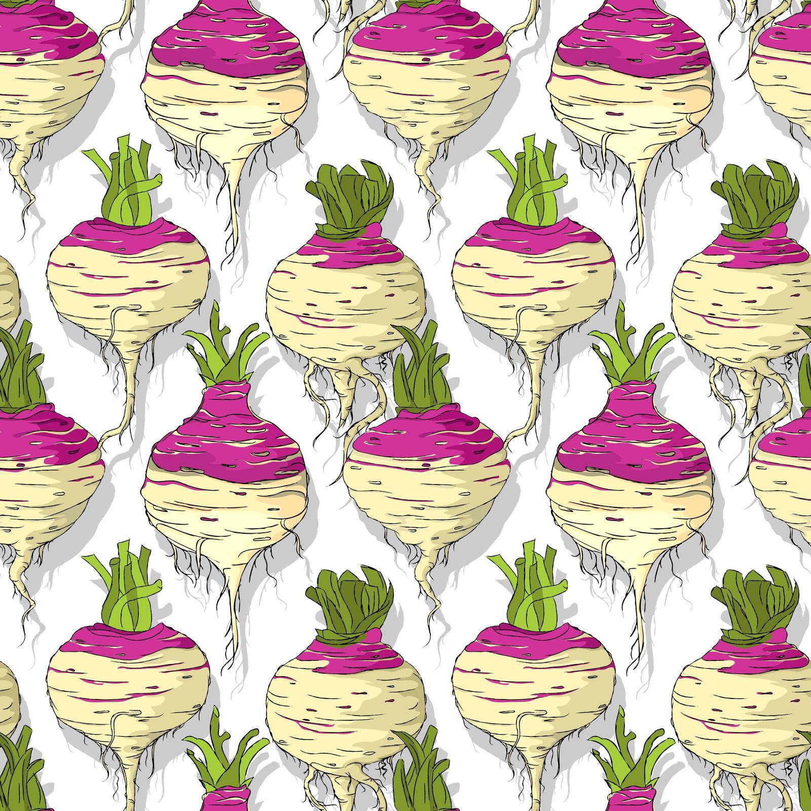 Rutabaga roots repeating pattern by Lirch