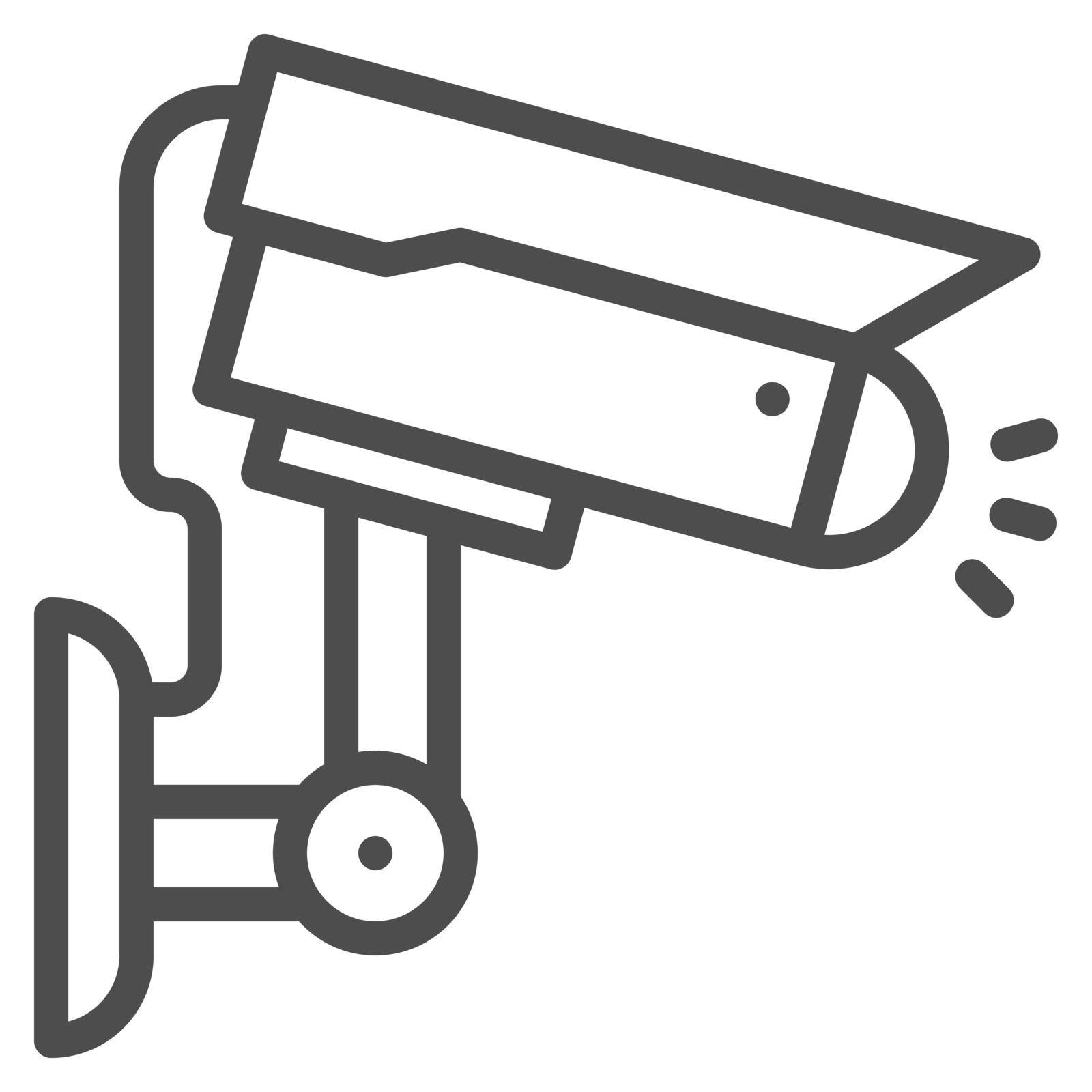 Cctv icon design outline style by Aficons