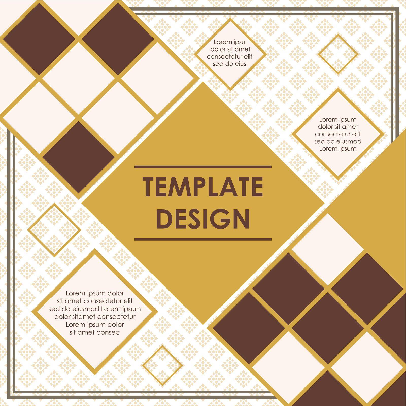 Rhombus template design. business presentation template