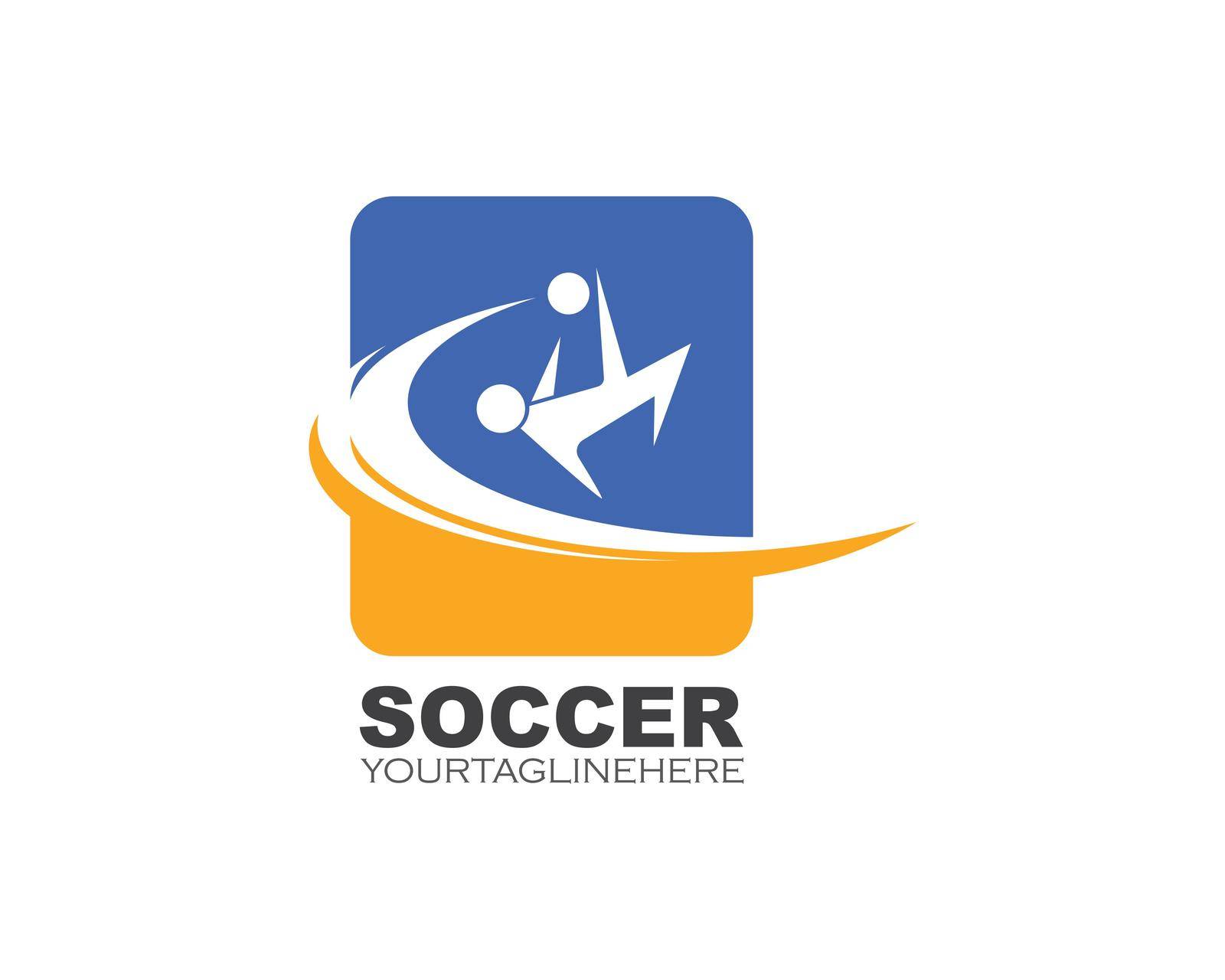 soccer logo and icon illustration vector by idan