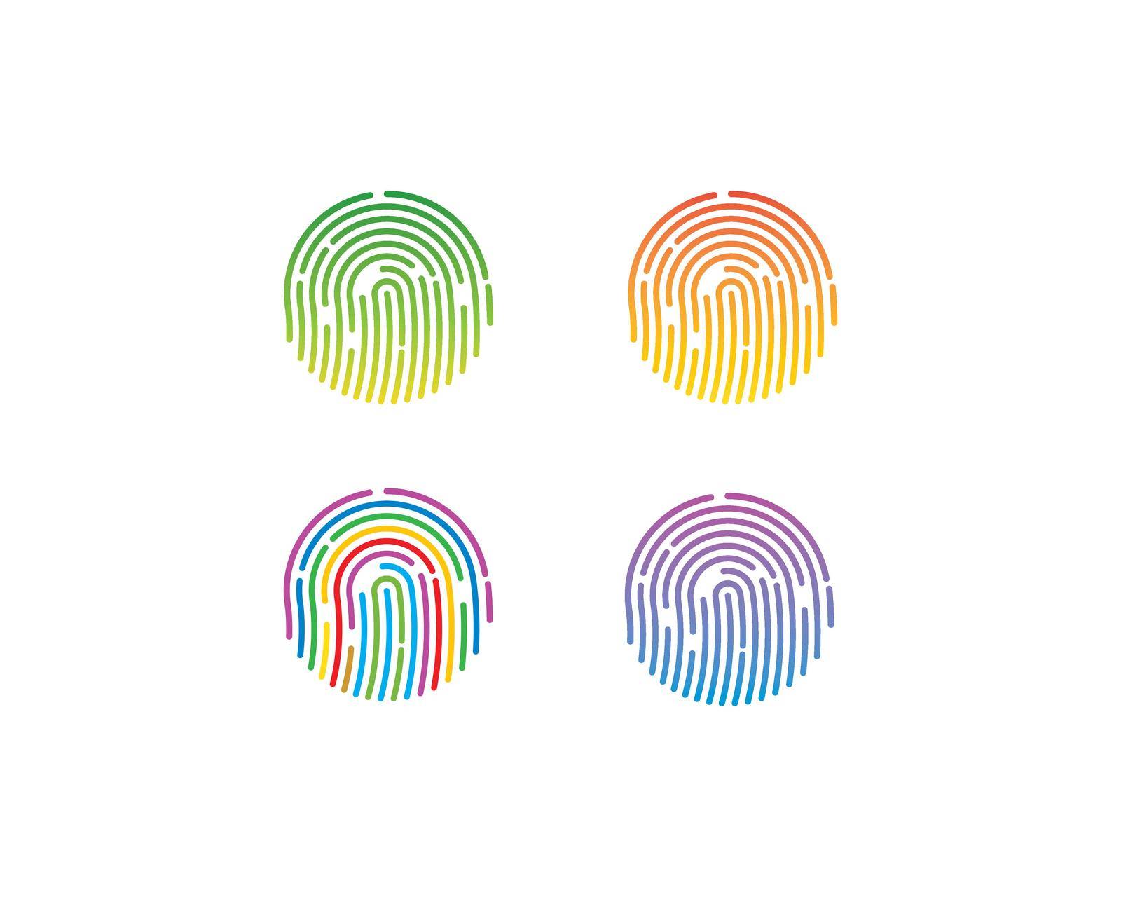 fingerprint illustration vector template by idan
