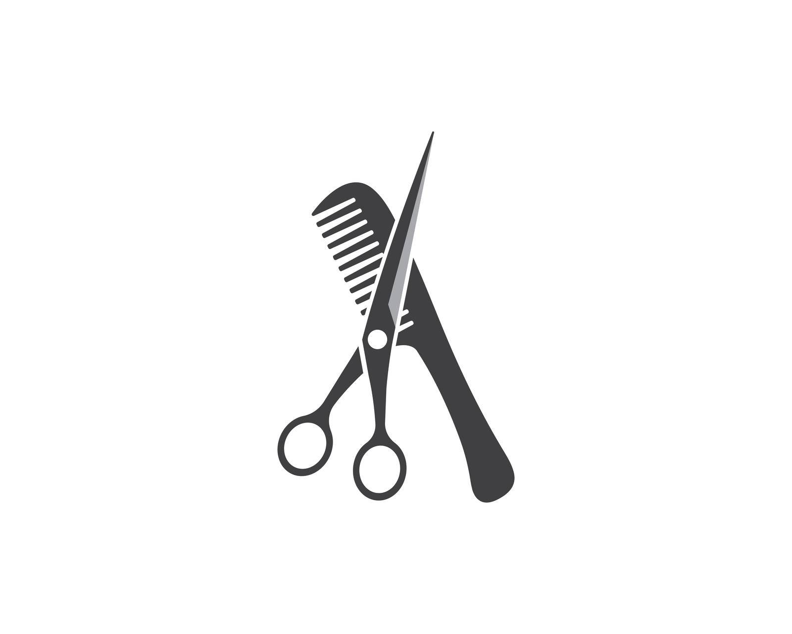 scissor icon logo vector illustration template