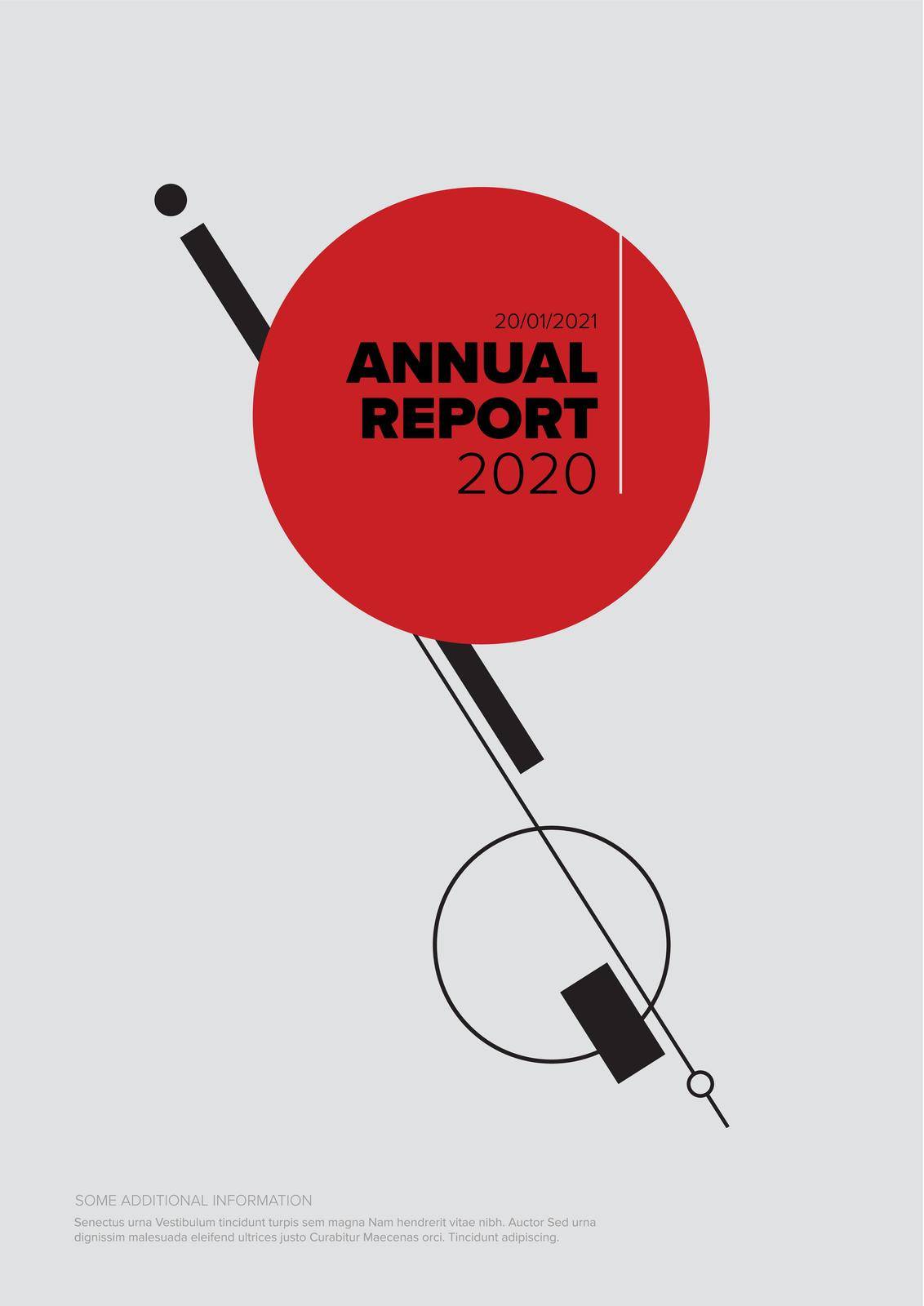 Annual minimalistic report cover template by orson