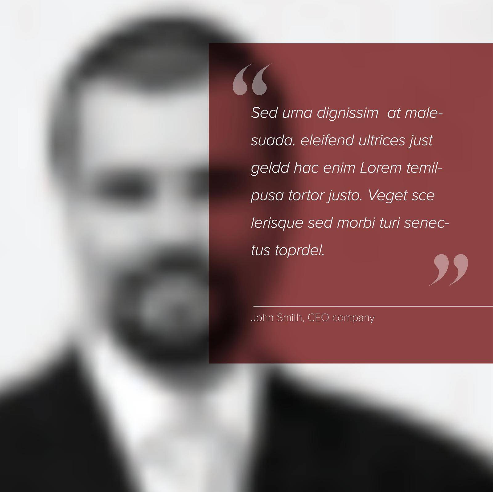 Profile photo with a quote block template by orson