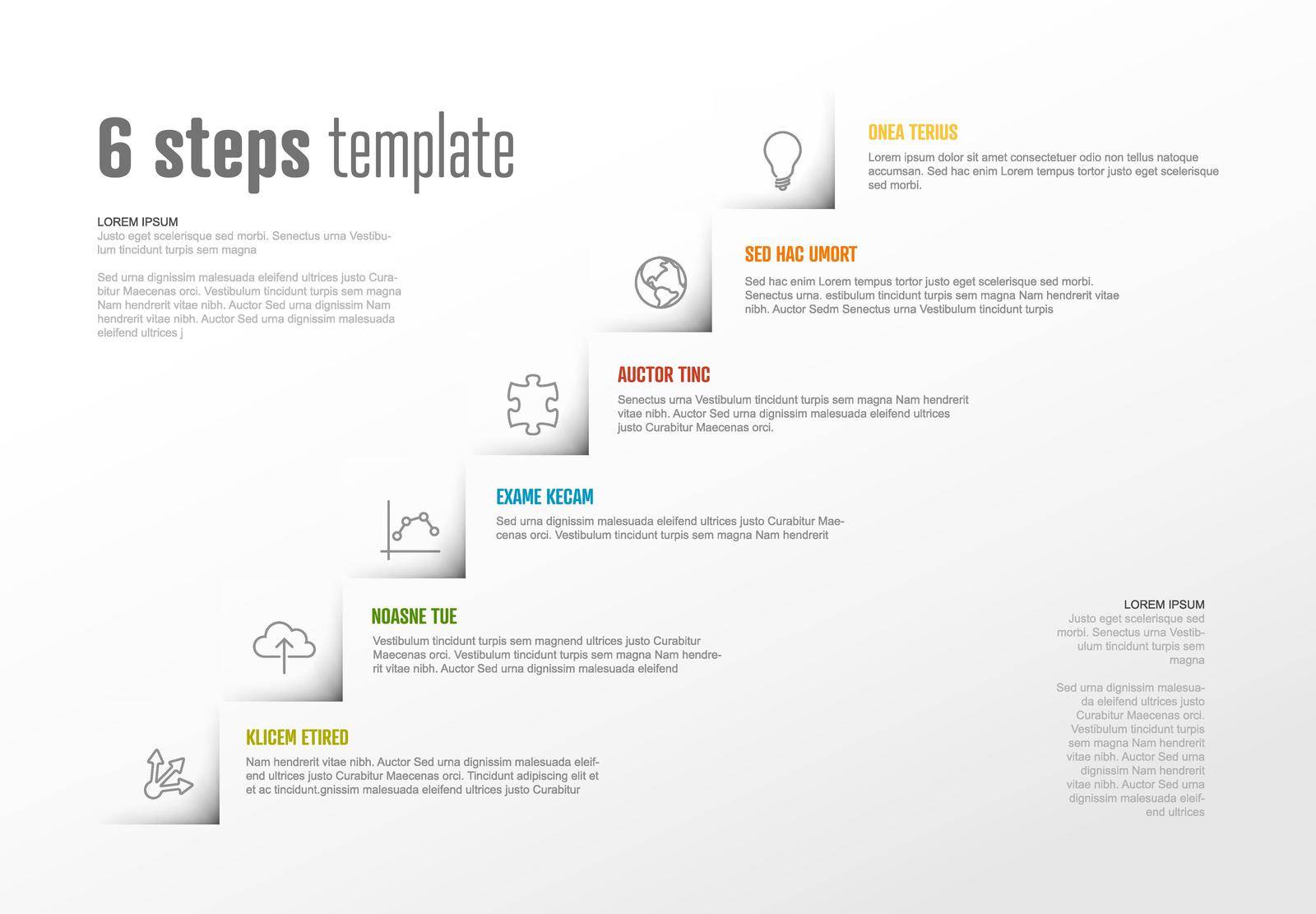 Infogrpahic stairs steps diagram template by orson