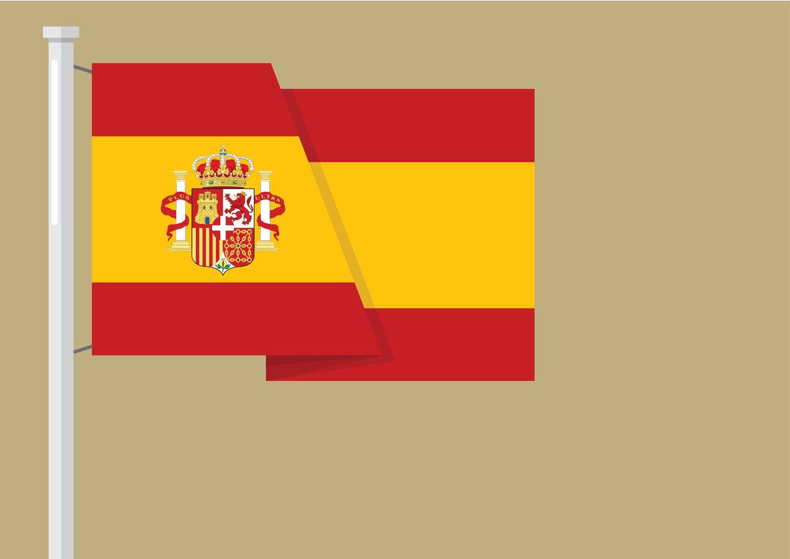 Spain flag with copyspace. Vector illustration