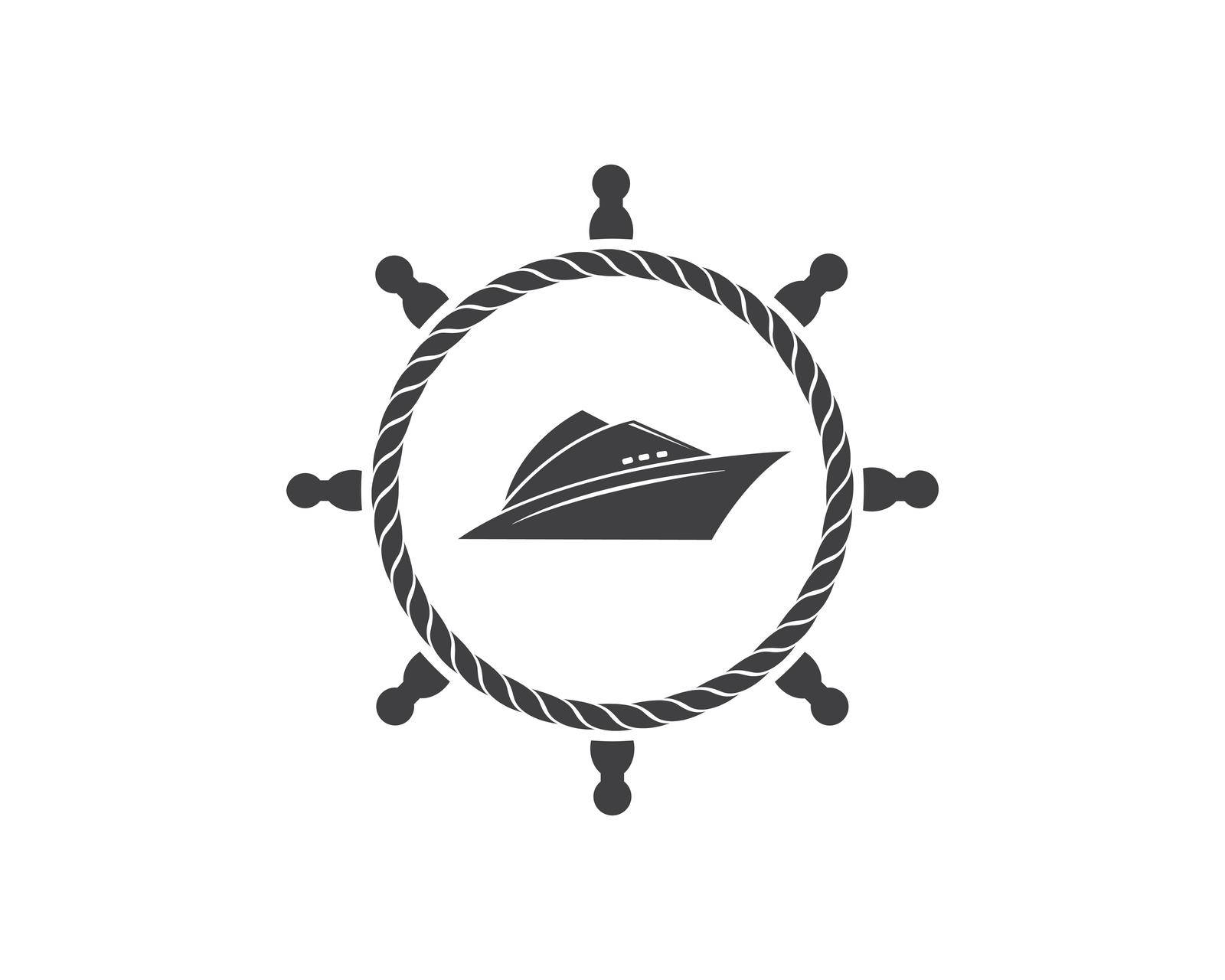nautical vector logo icon of maritime illustration by idan