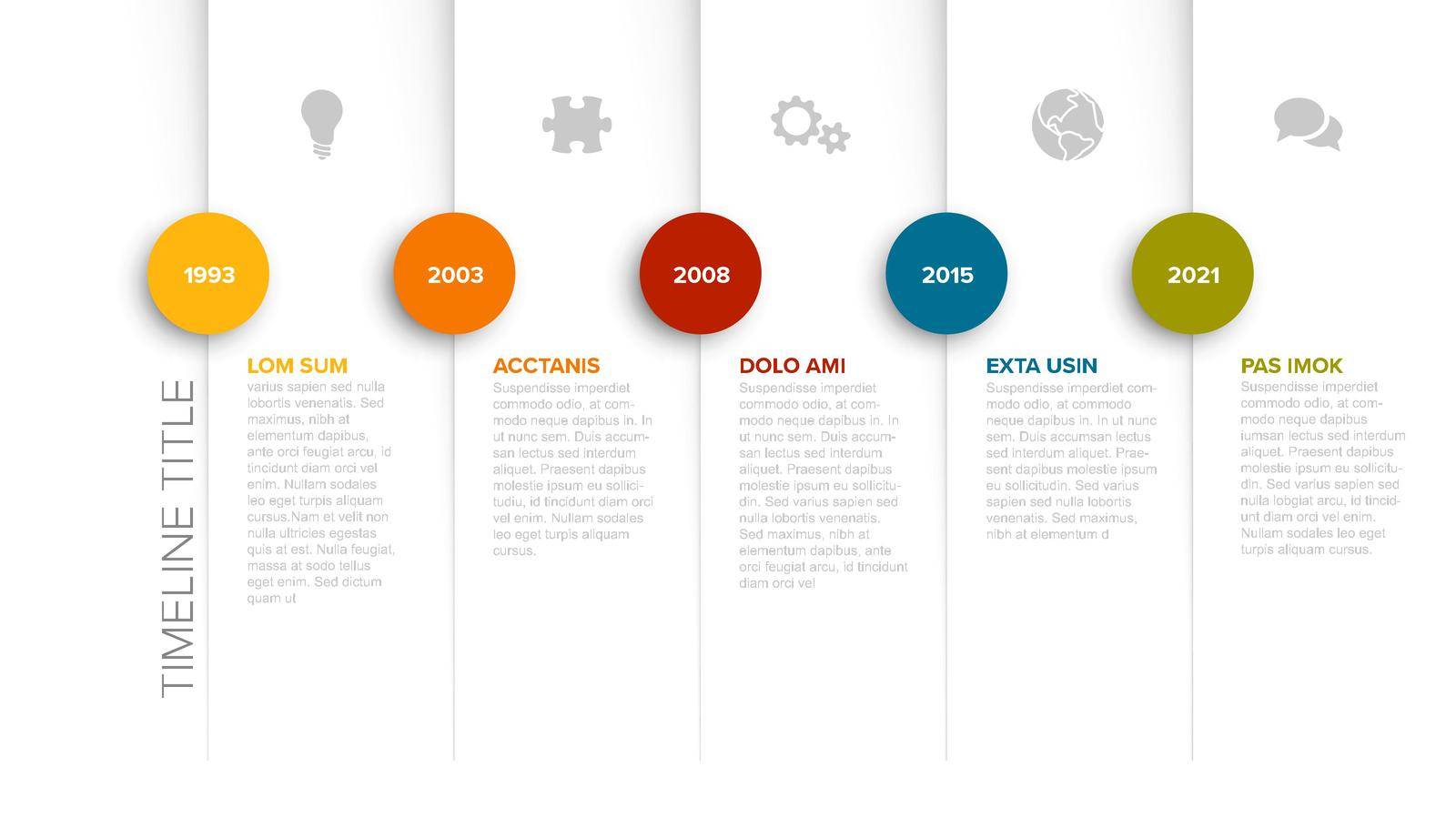 Minimalistic timeline template with circle icons by orson
