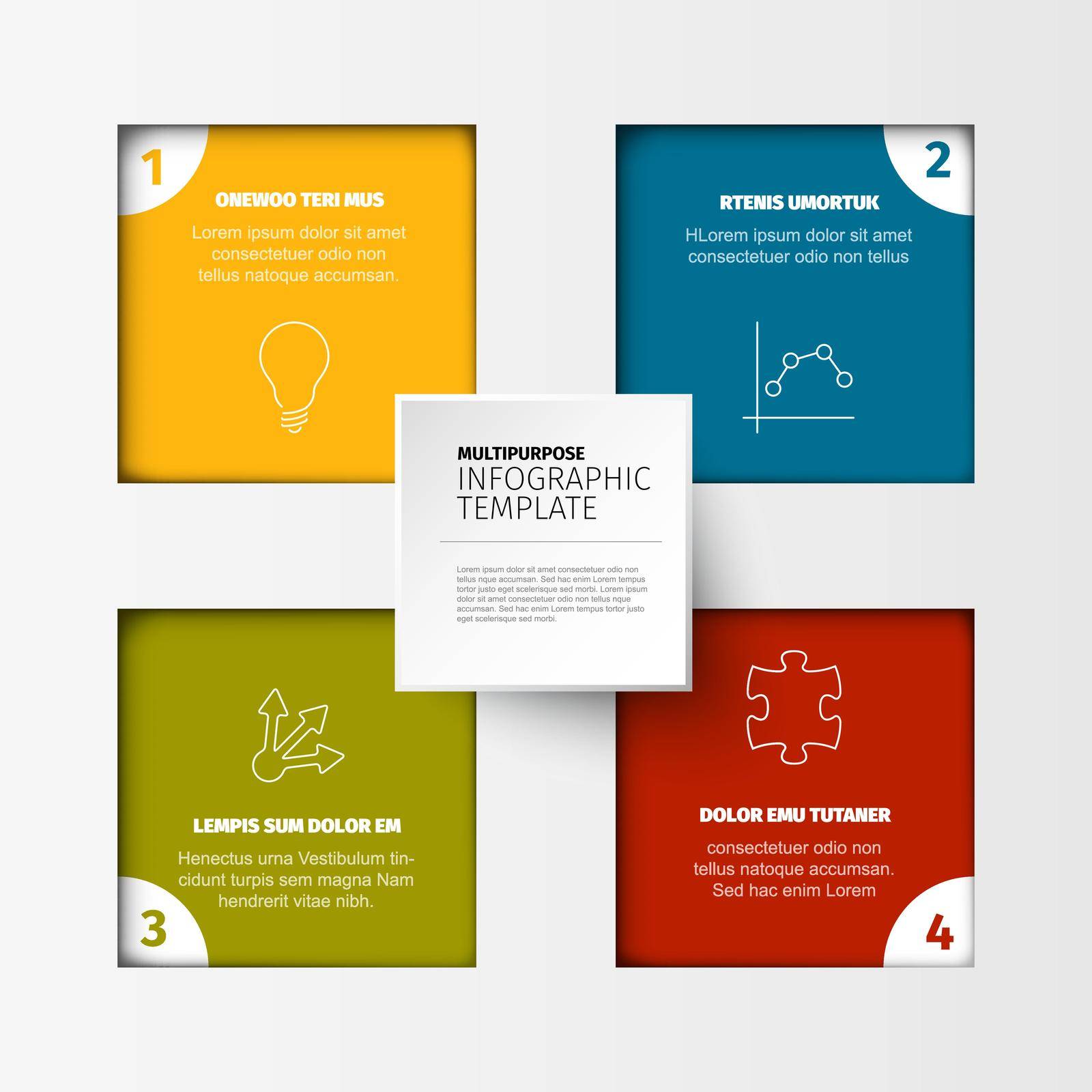 Vector progress four steps template by orson