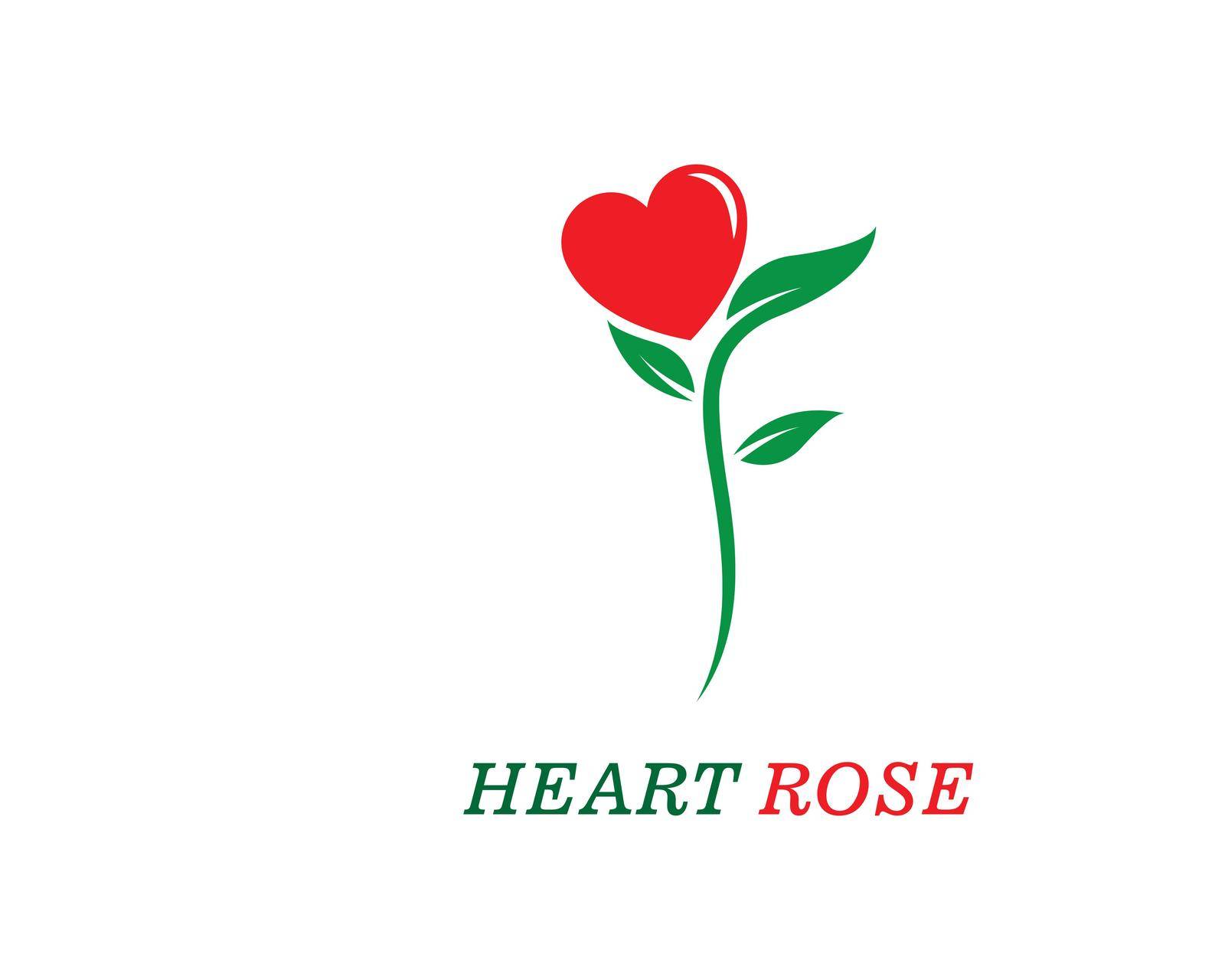 Rose flower Logo Template design
