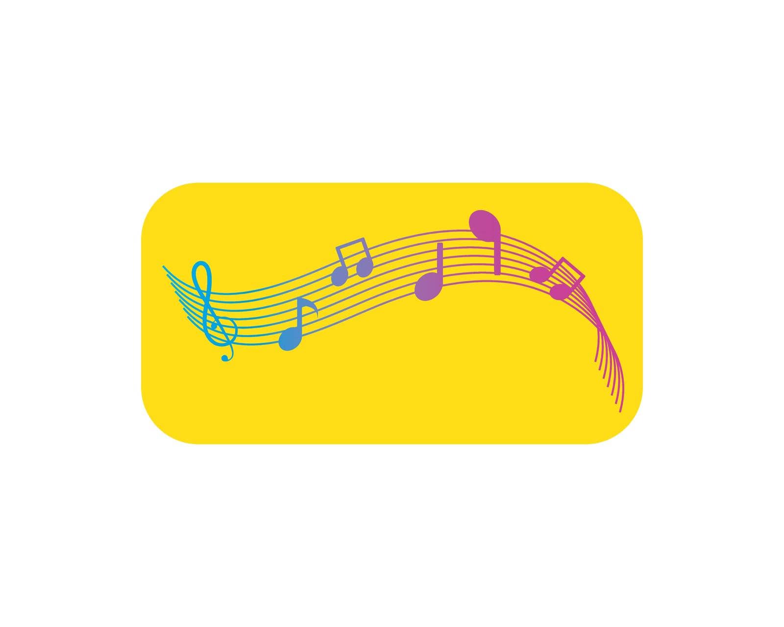 music note vector illustration icon  by idan