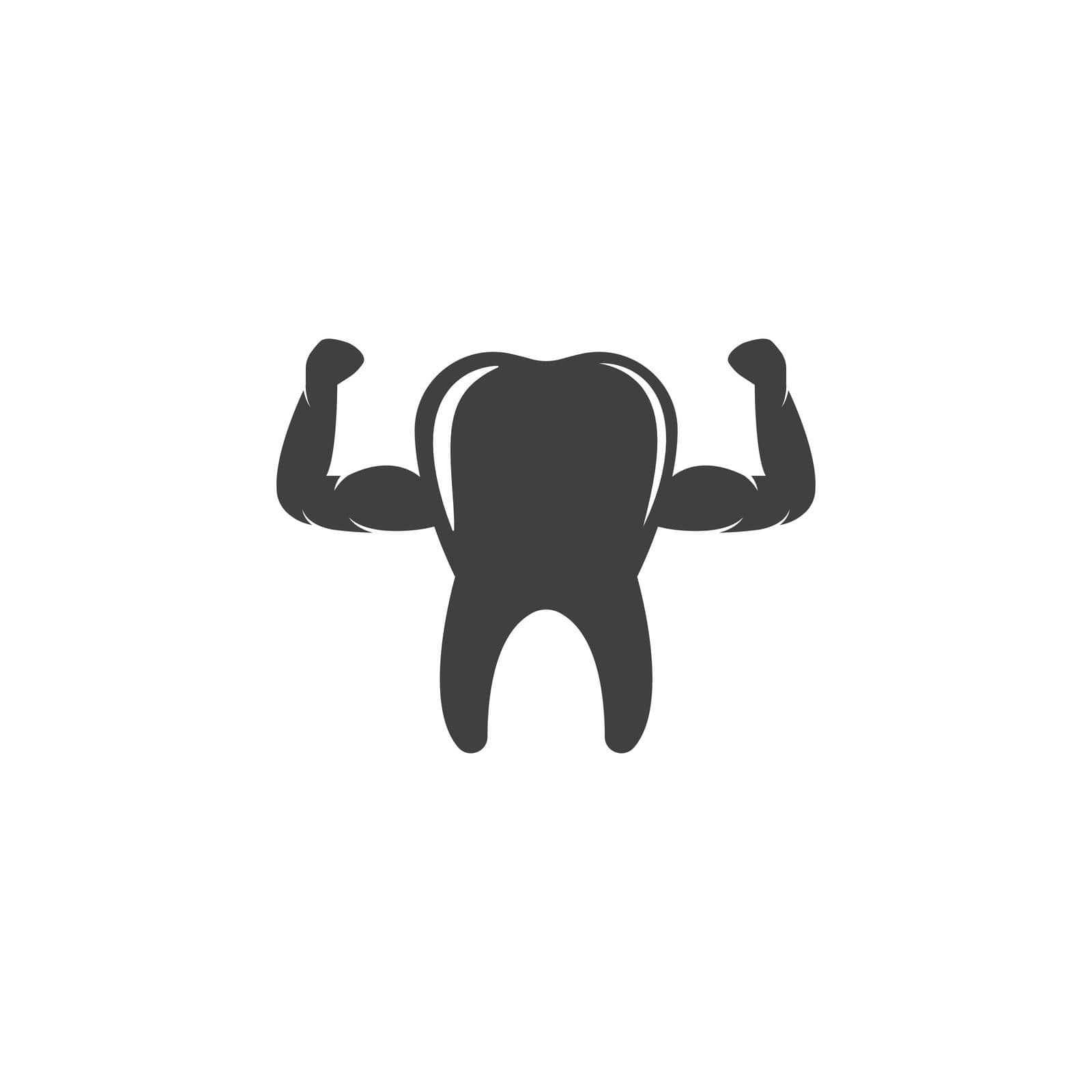 tooth vector icon  illustration design by idan