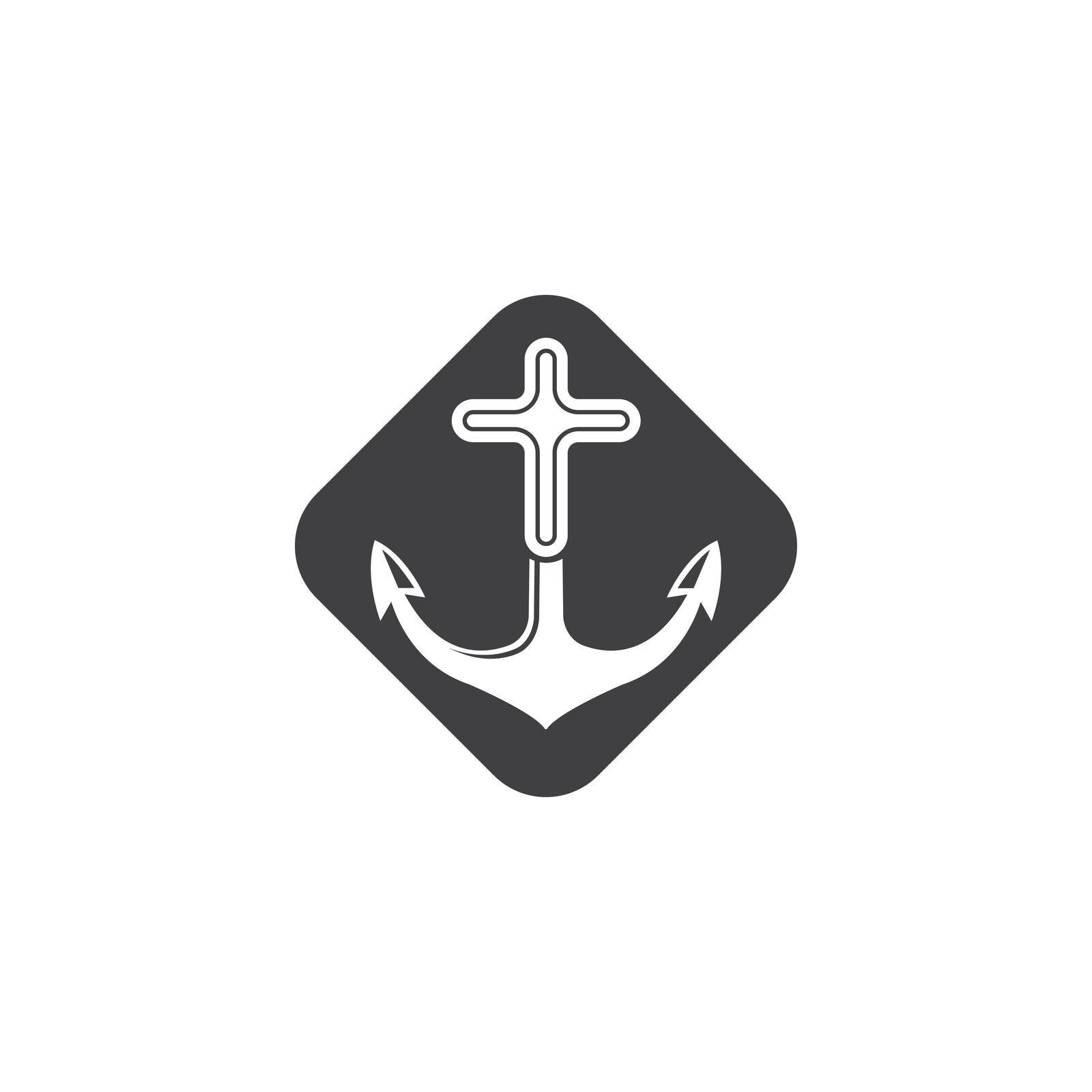 Anchor  icon Logo  vector  illustration design
