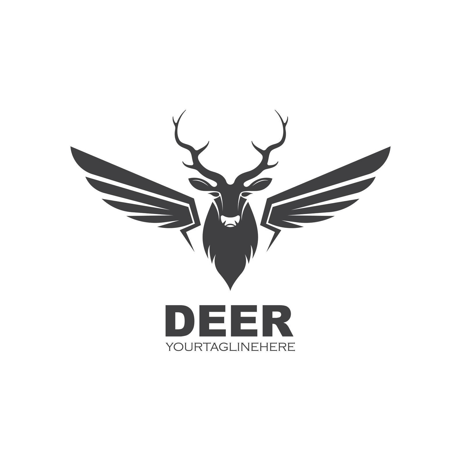 Deer ilustration icon vector design by idan