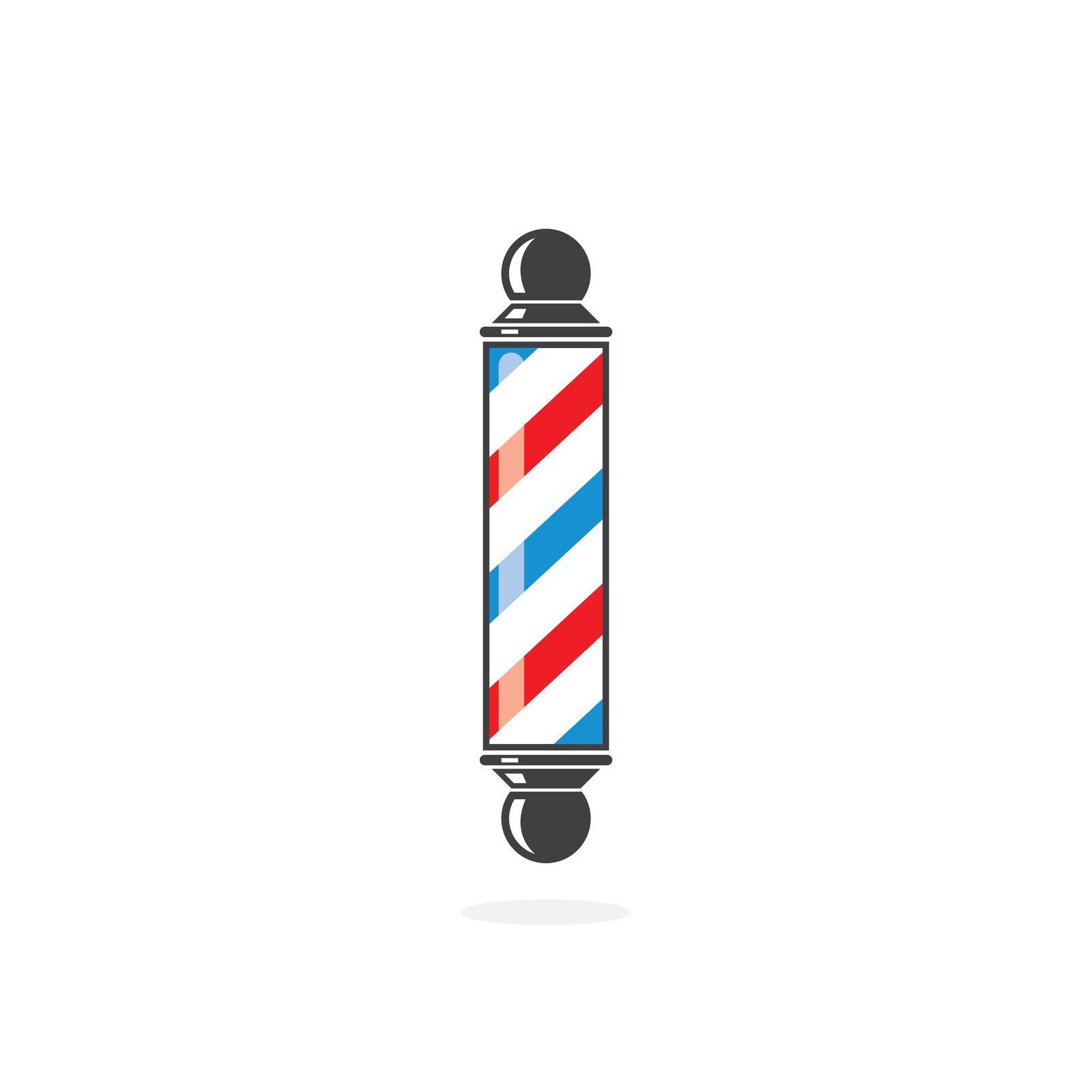barber pole  icon logo vector icon template