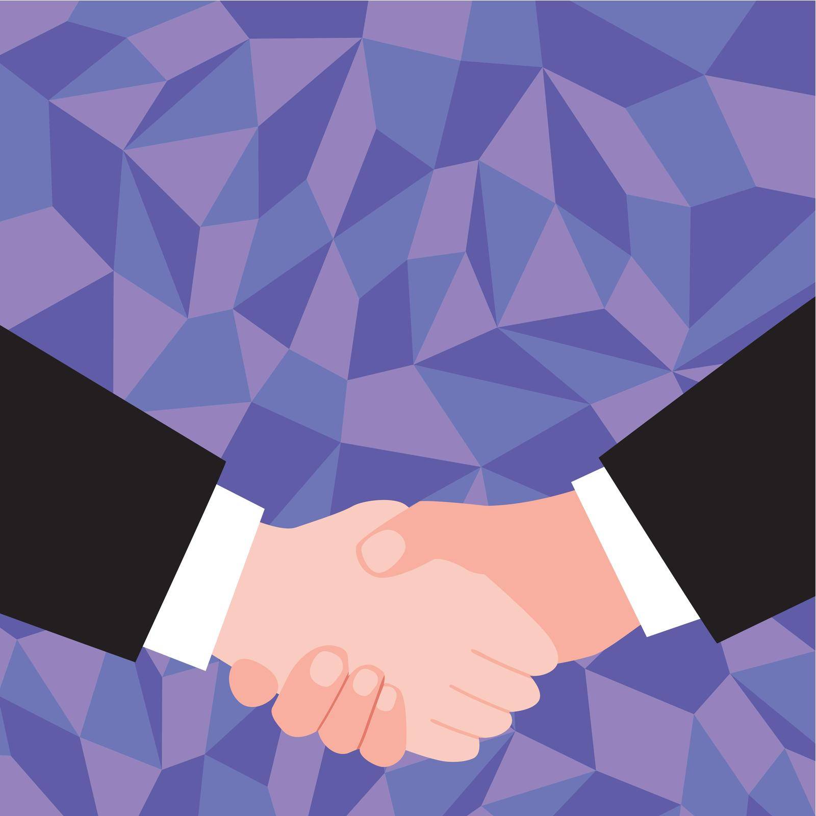 Abstract People Accepting Deals, Image Displaying Negotiations Agreement
