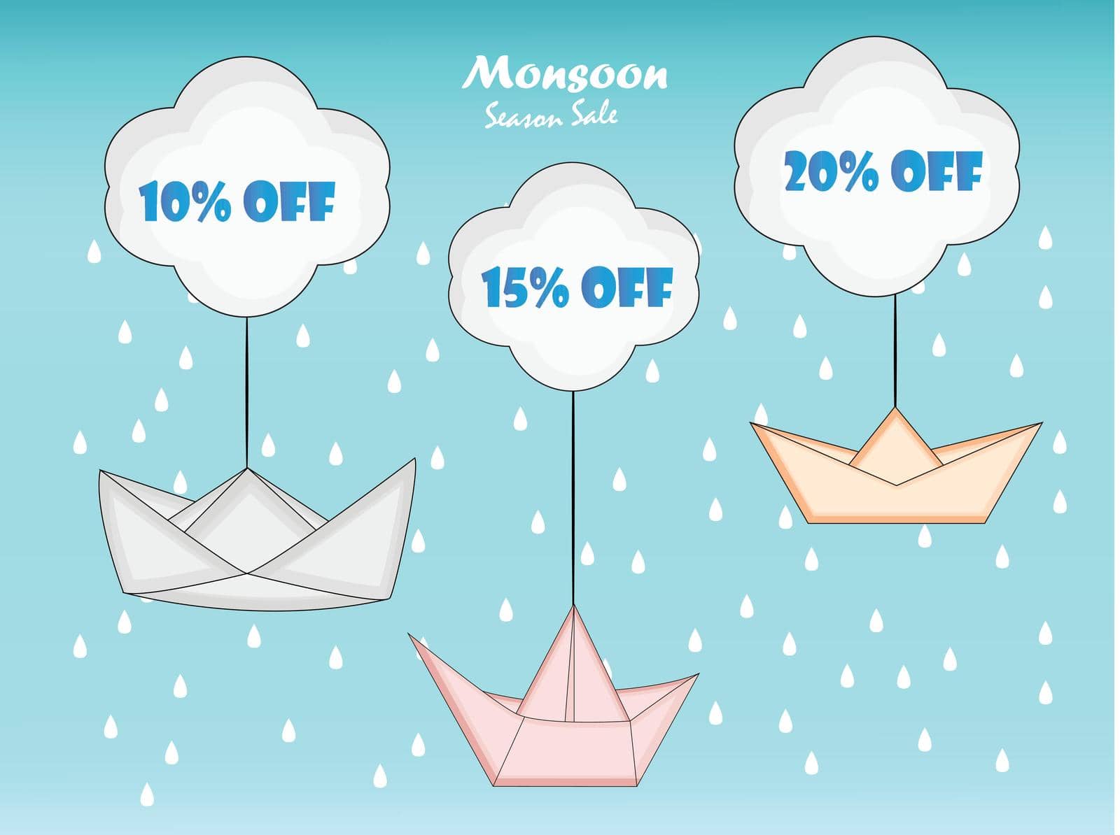 illustration of Monsoon Season background by vectorworld