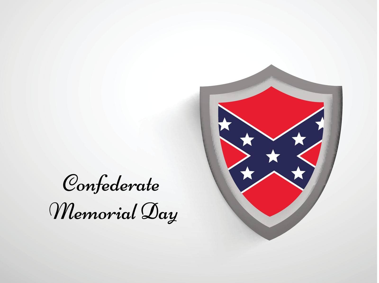 illustration of elements of Confederate Memorial Day background