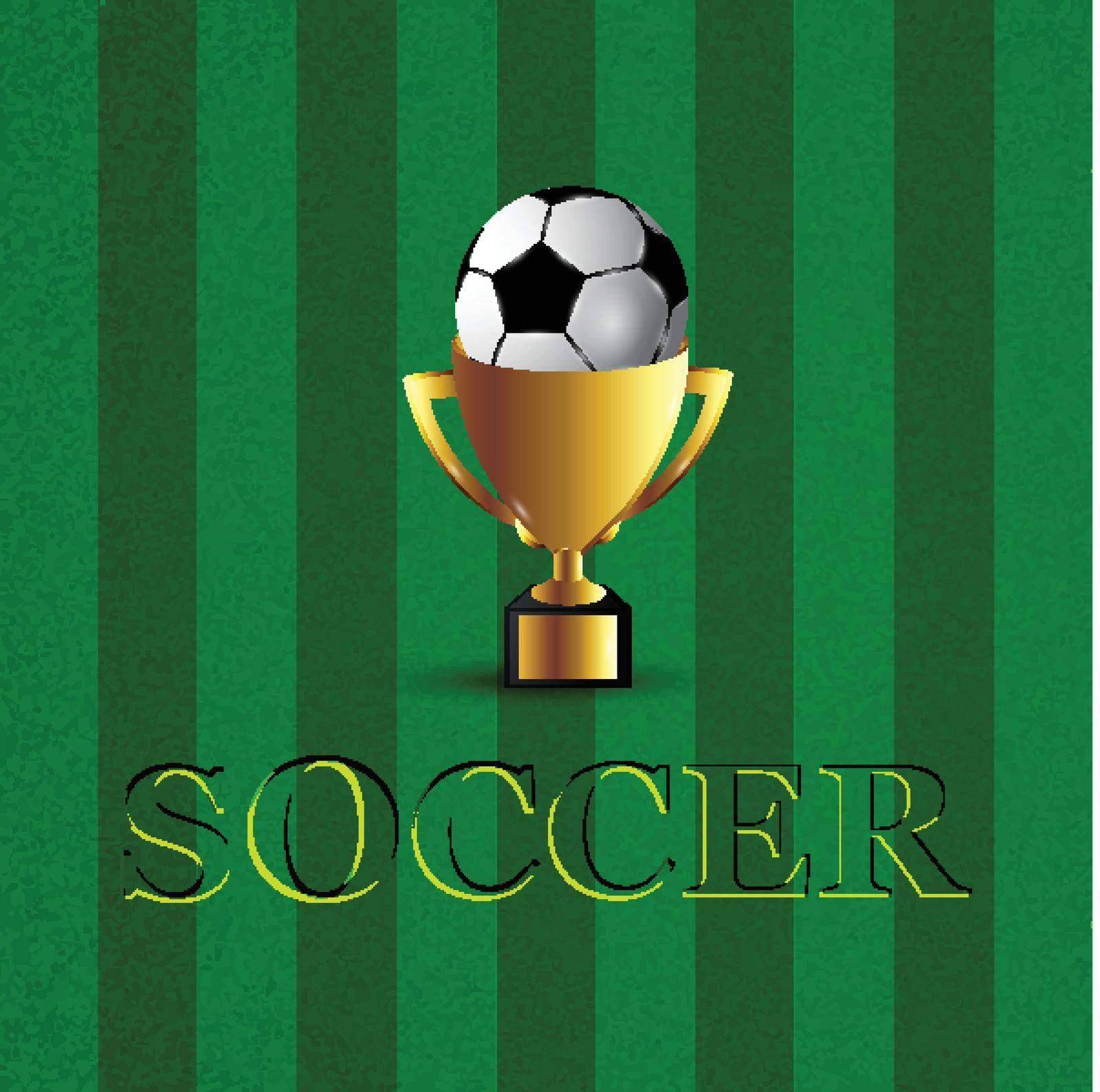illustration of elements of Soccer Sport Background
