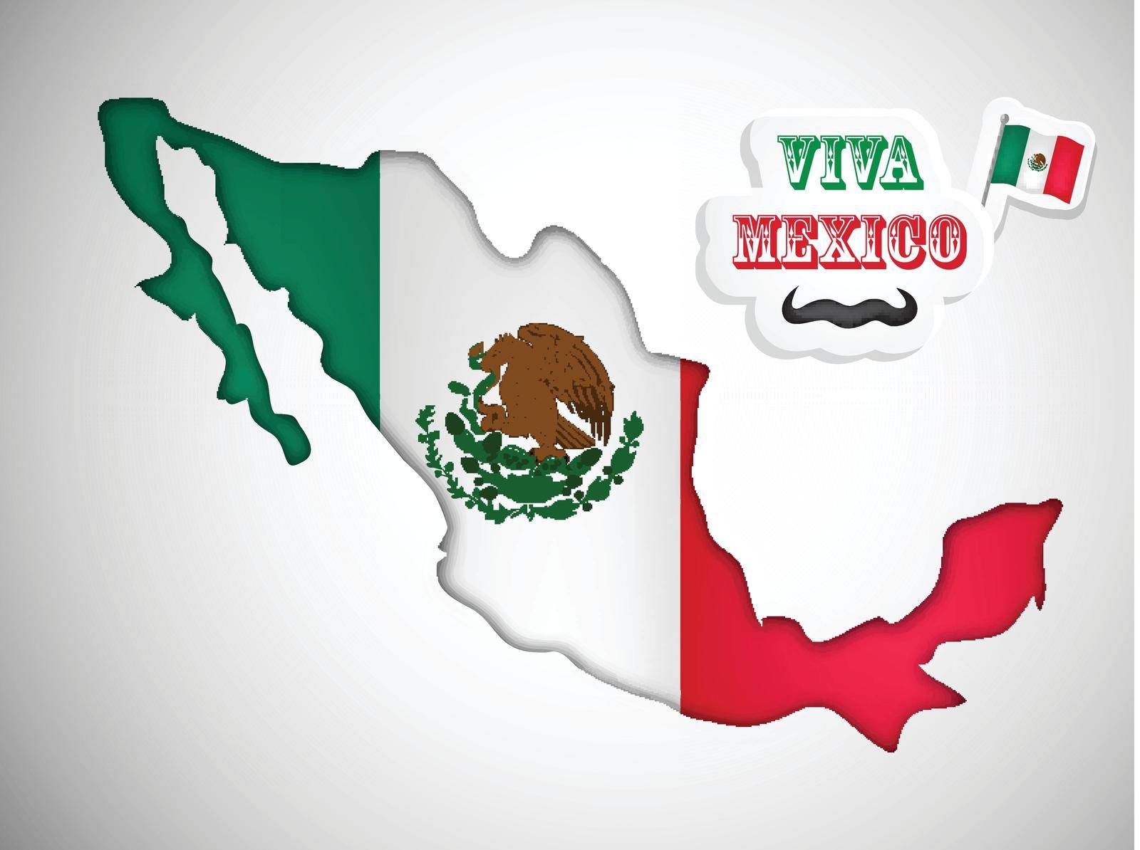 illustration of Mexico Independence Day Background by vectorworld