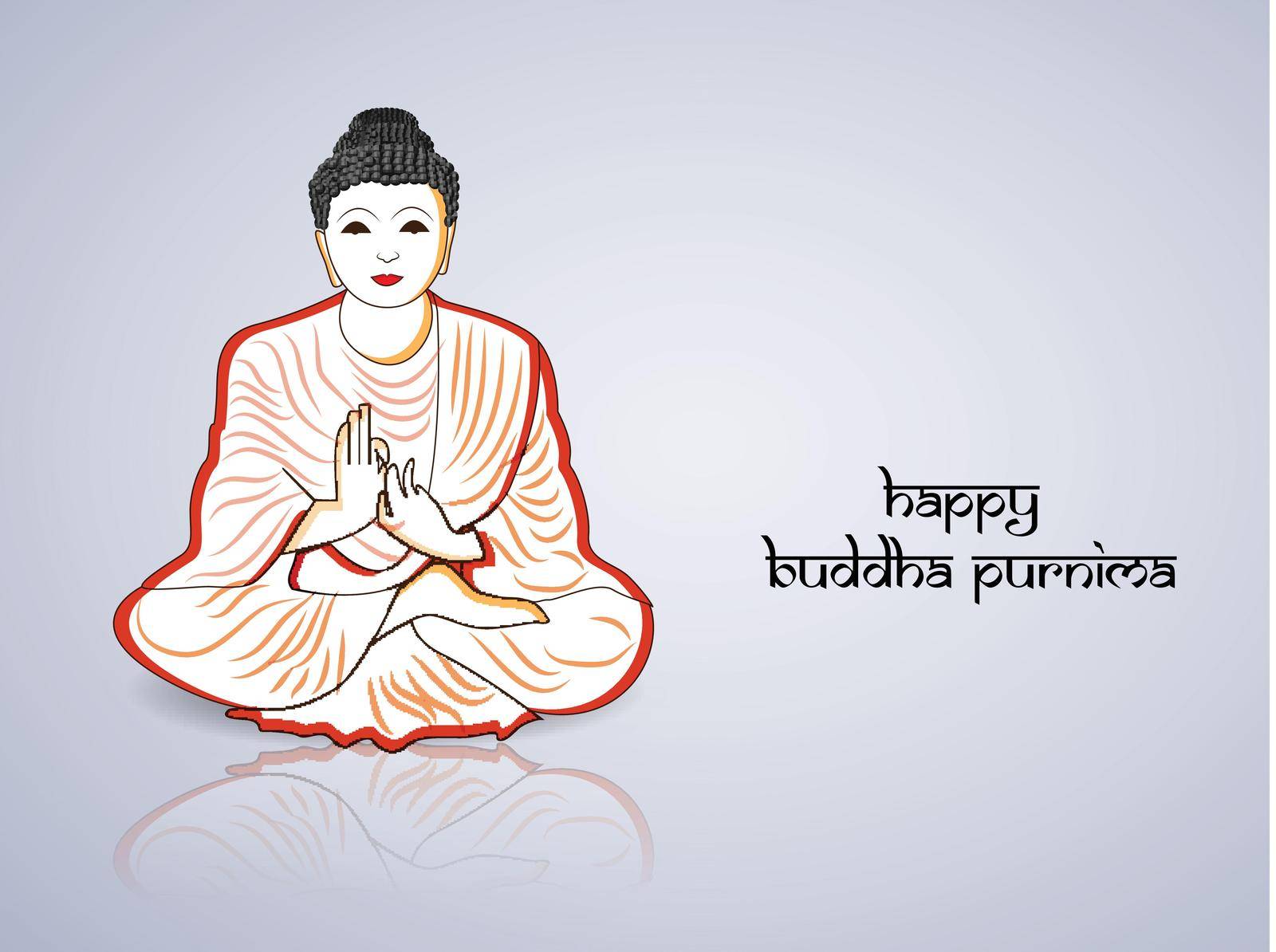 Buddhist festival Buddha Purnima background by vectorworld