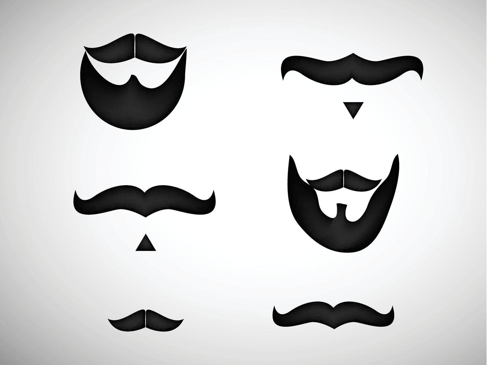 illustration of elements of Movember background