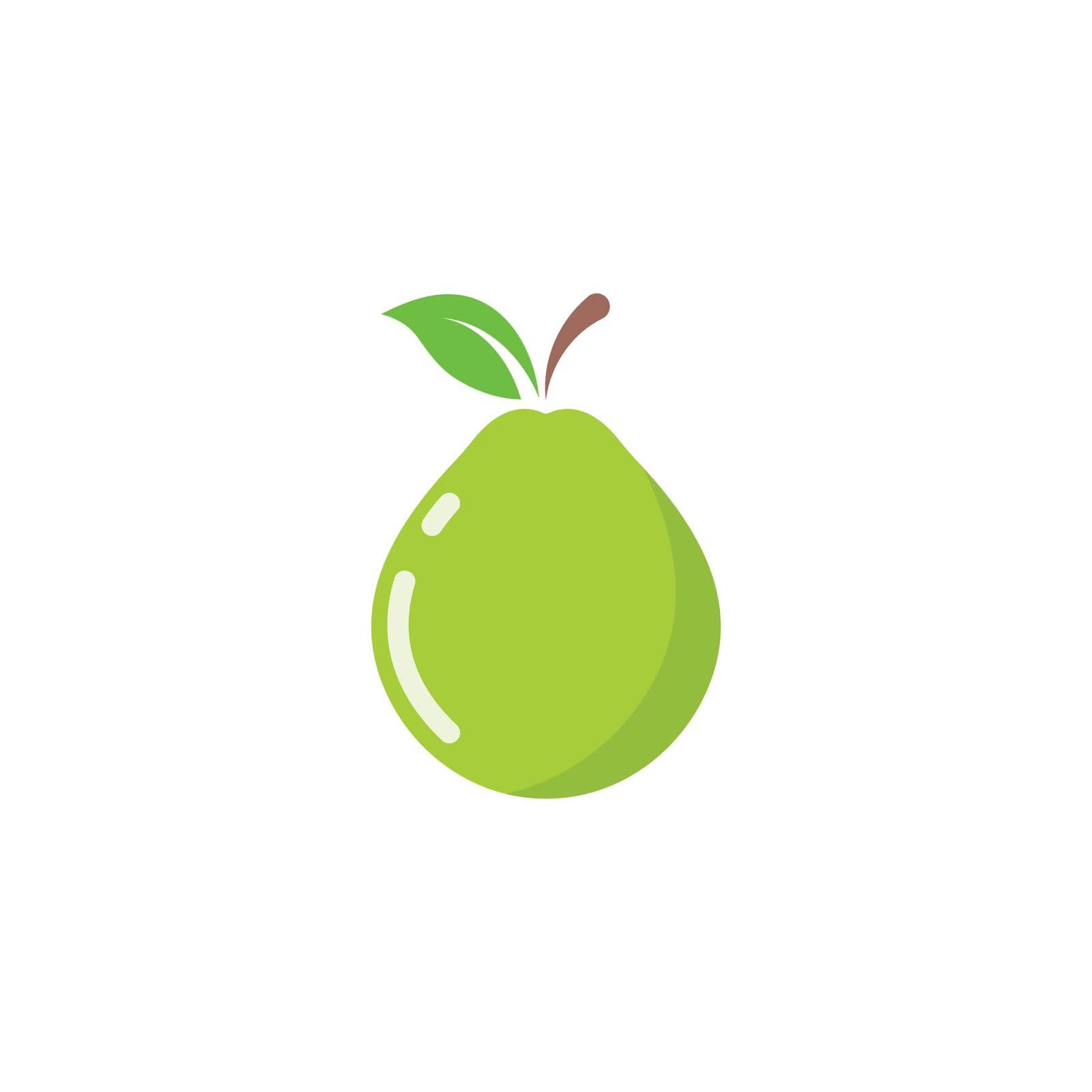 guava fruit vector icon illustration design by idan