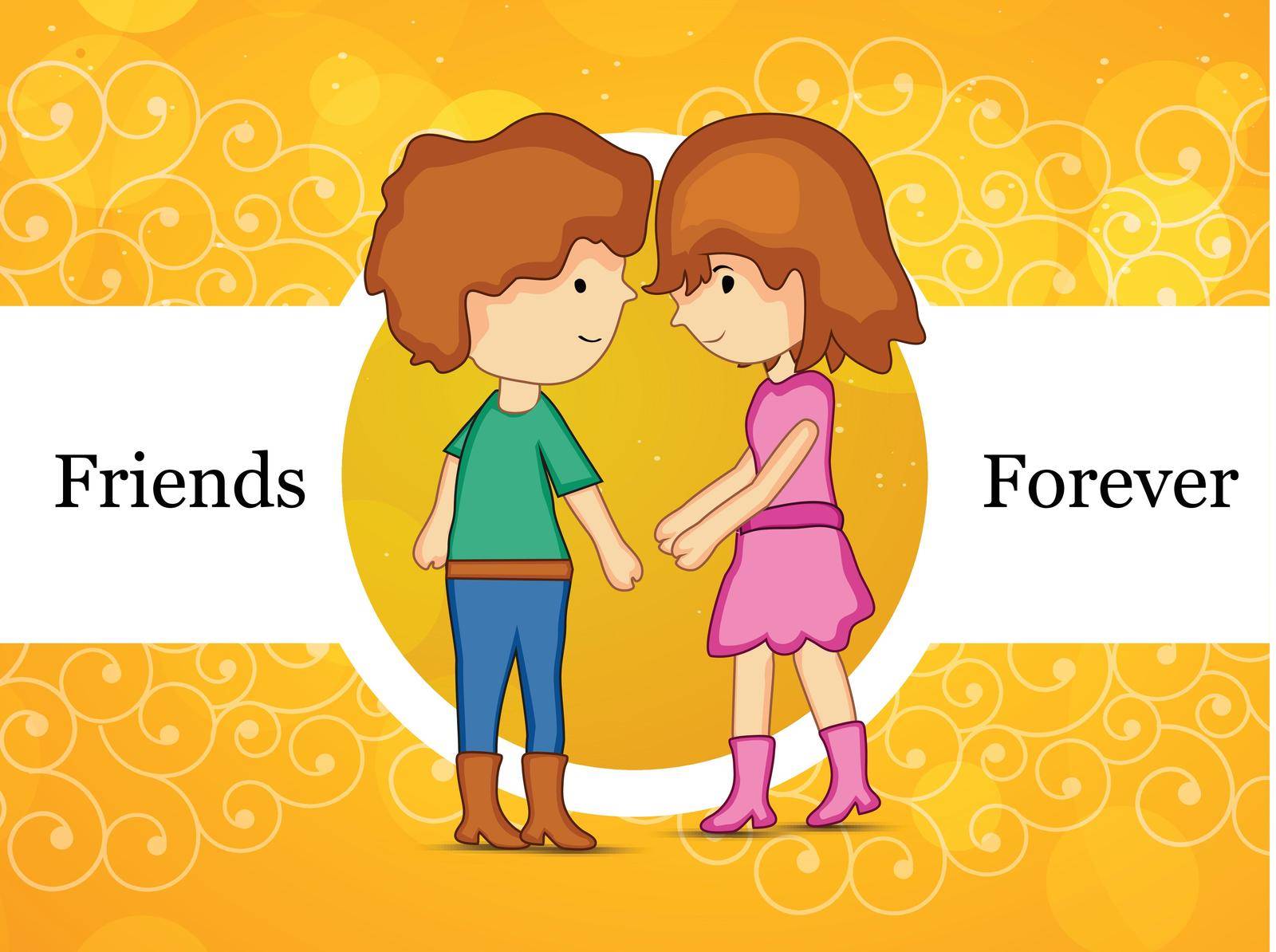 illustration of elements of Friendship Day background