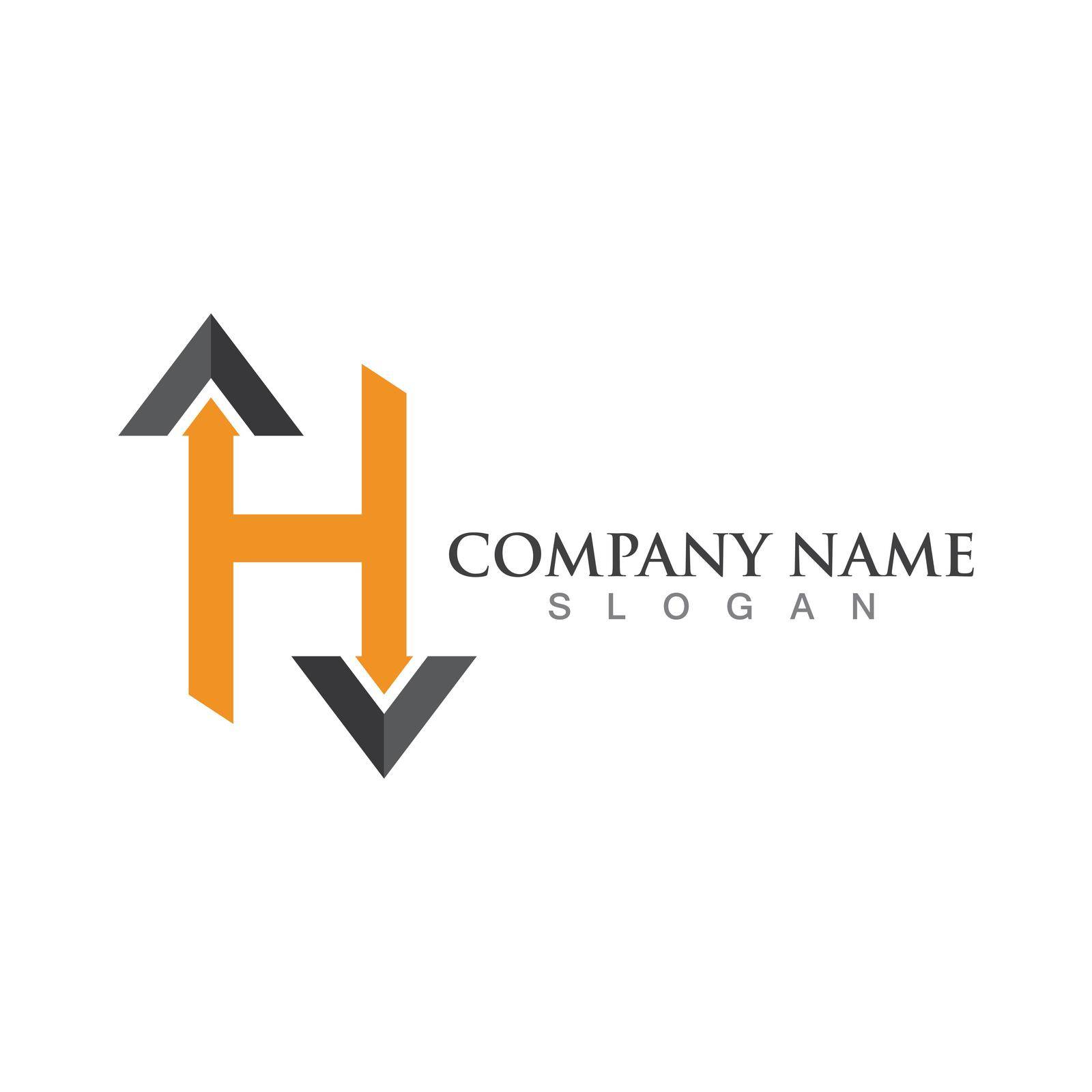 Arrow h logo illustration icon Logo Template design