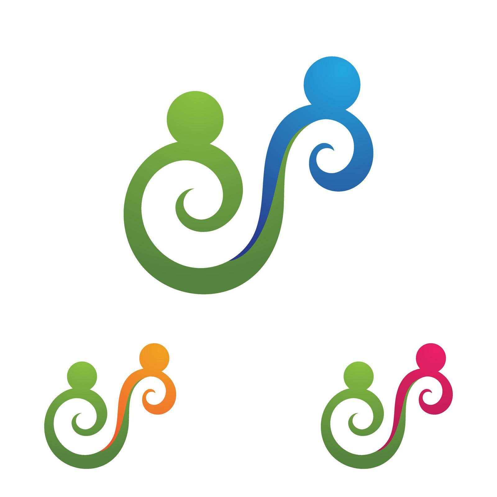 Family care infinity logo vector illustration 