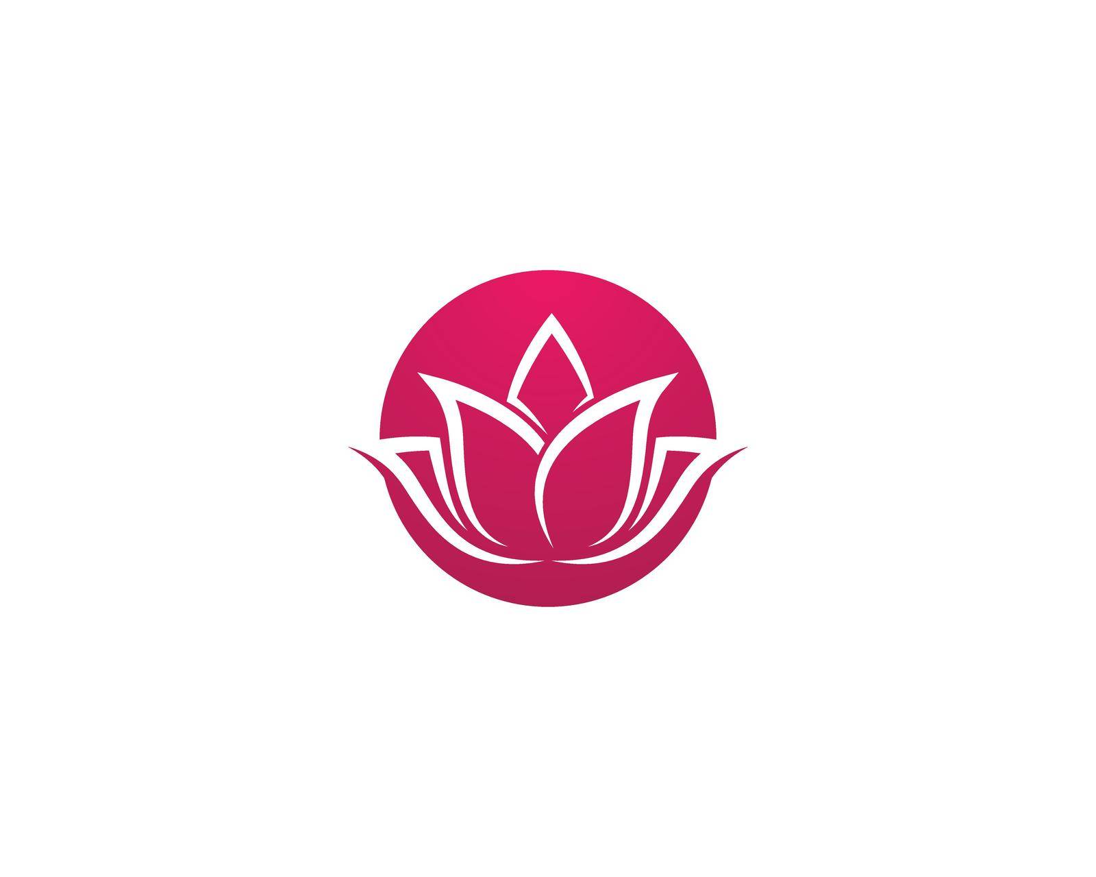 Lotus symbol vector icon illustration by Fat17