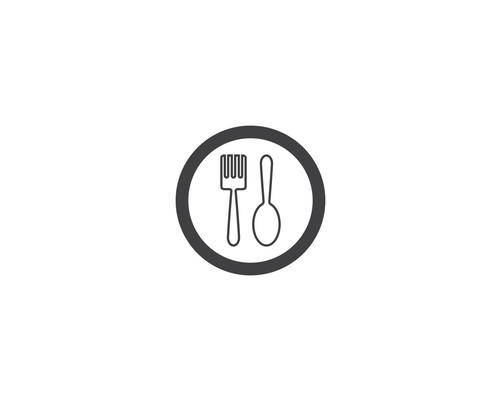 Spoon and fork logo template vector icon