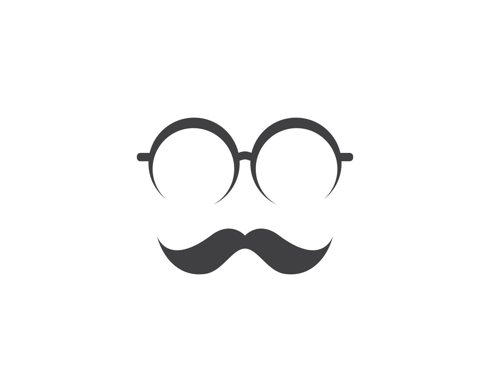 Mustache icon vector by Fat17