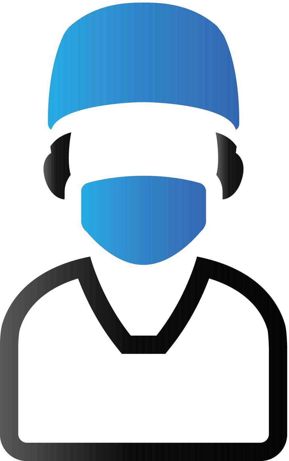Surgeon icon in duo tone color. Medical surgery doctor operation