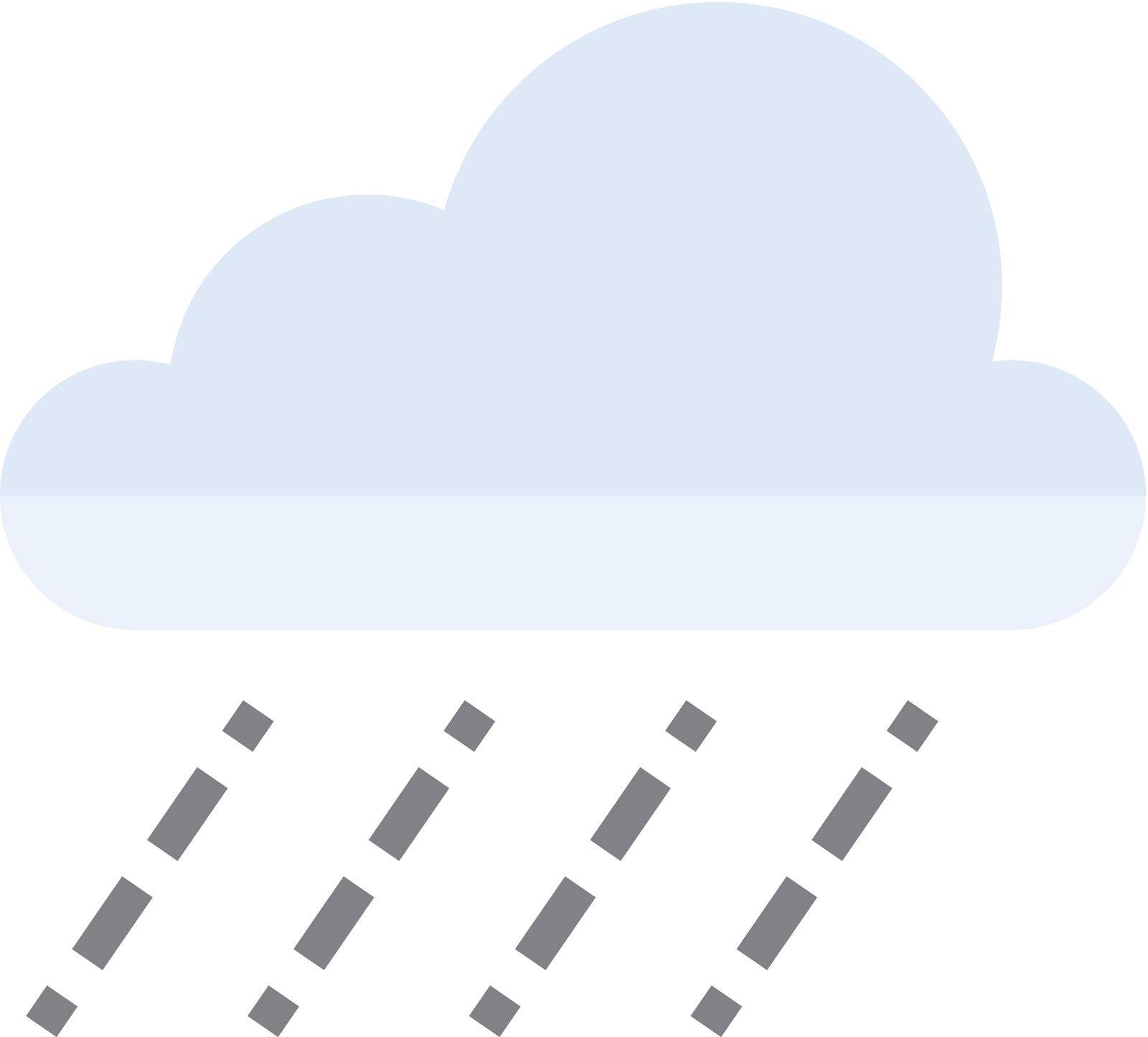 Rain cloud icon in flat color style. Season forecast