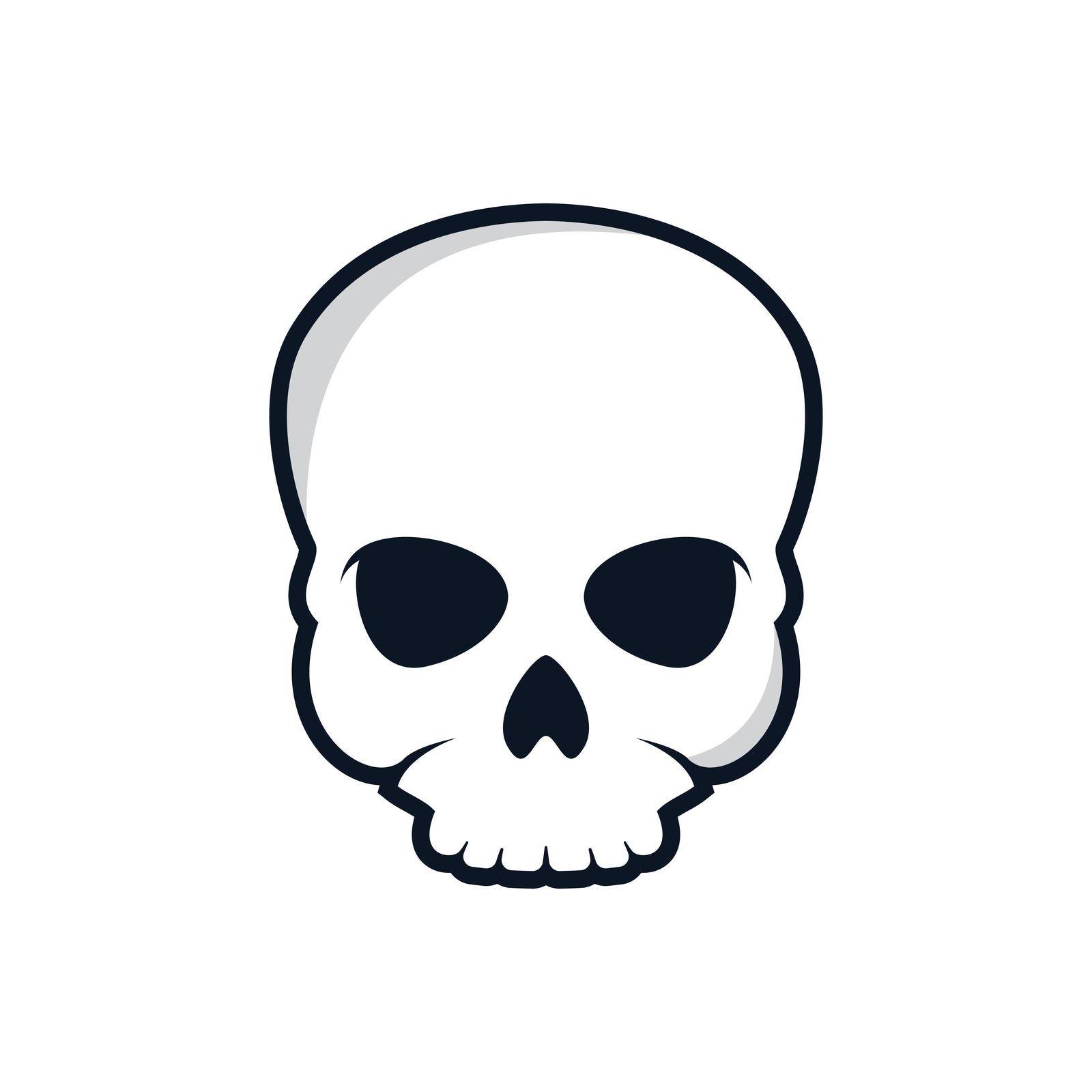 Skull vector icon illustration by Fat17
