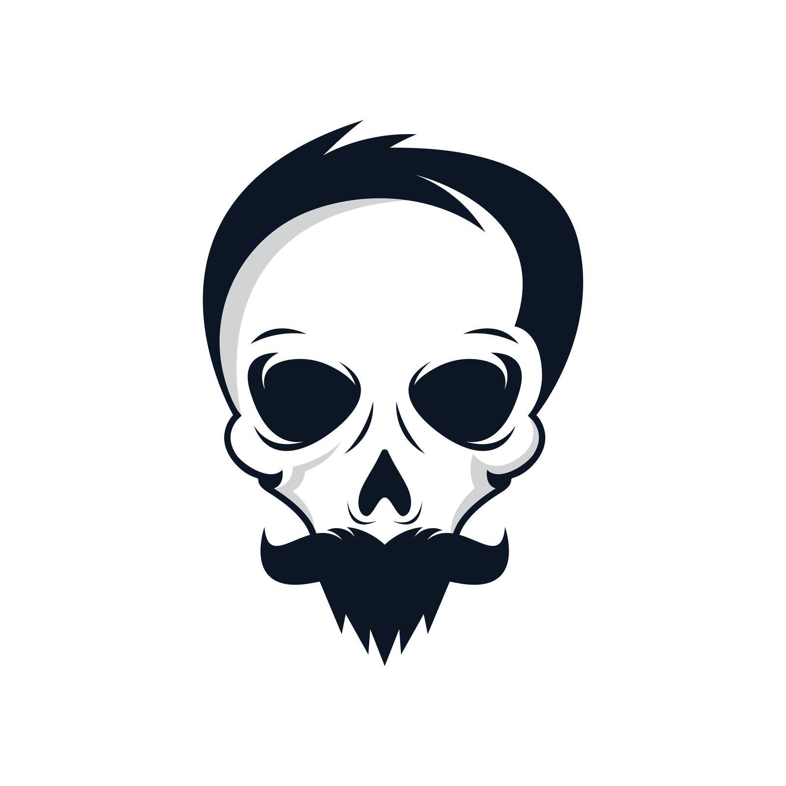 Skull vector icon illustration by Fat17