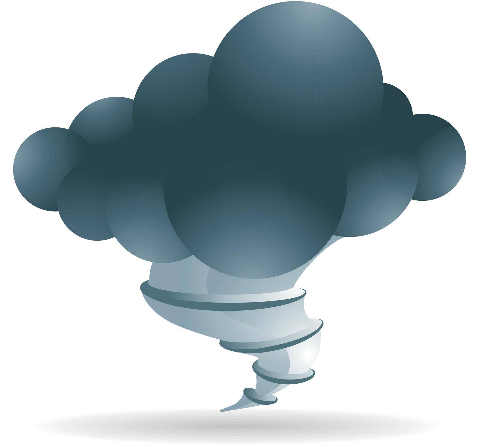 Weather overcast storm icon in color. Nature forecast thunder