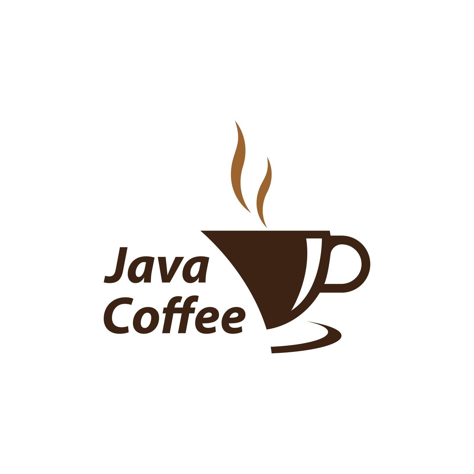Java coffee logo vector icon by Fat17