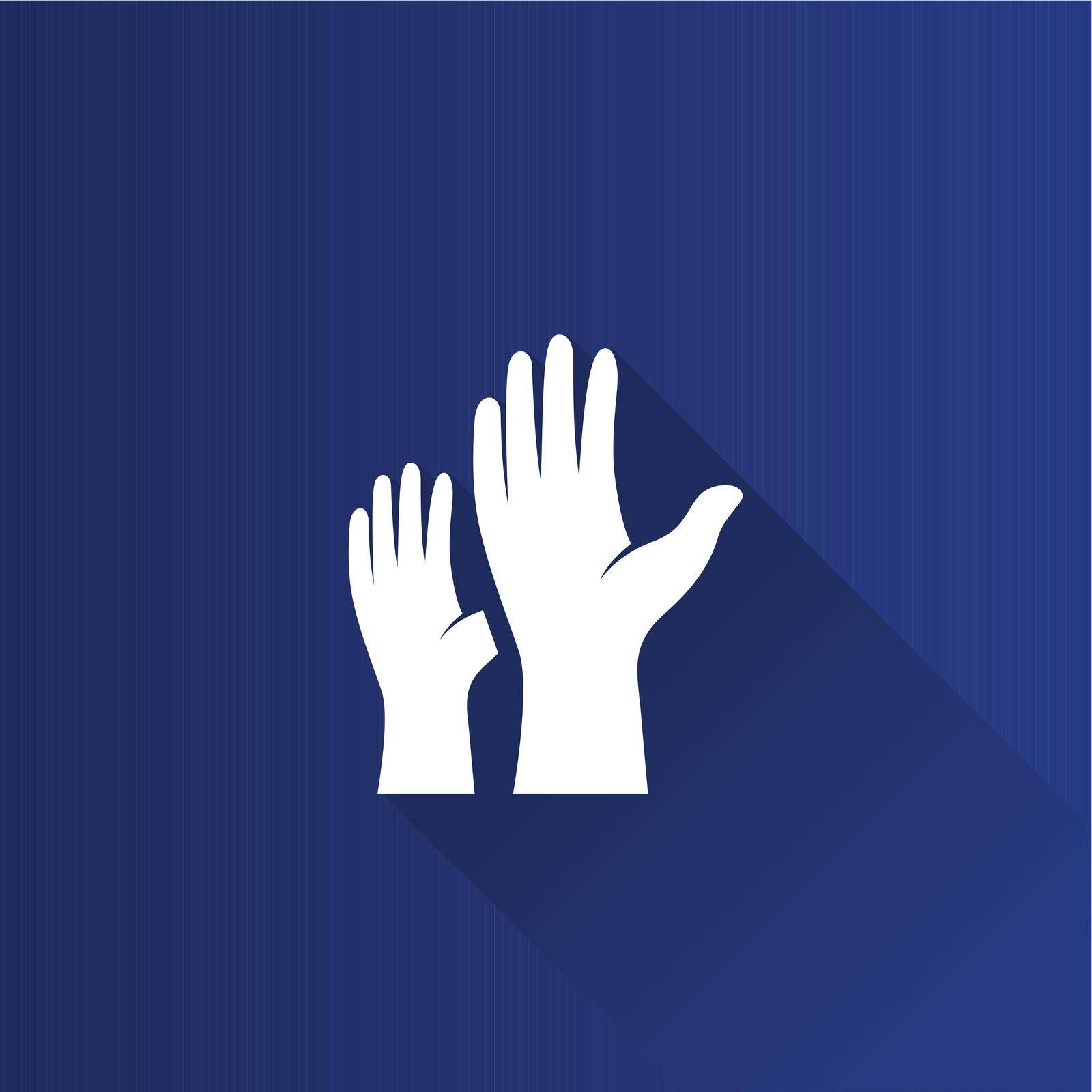 Hands icon in Metro user interface color style. Family care kids parents